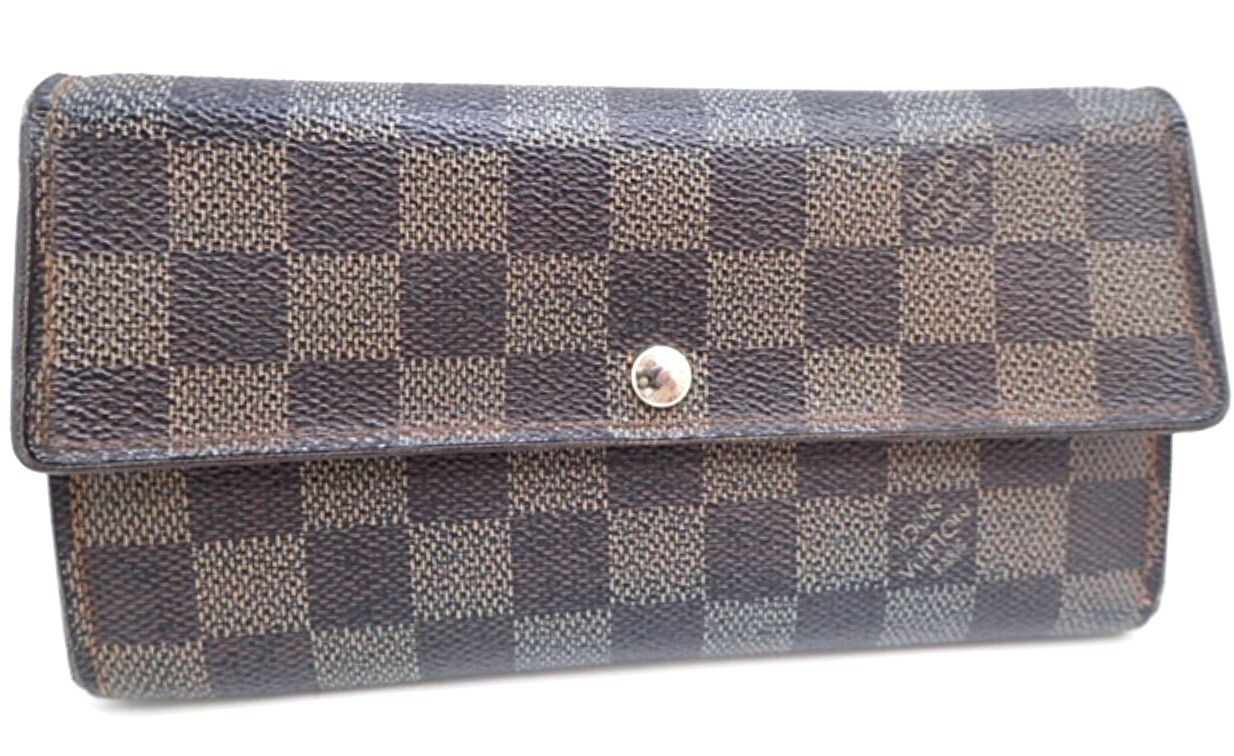 Louis Vuitton Louis Vuitton Porte Monnaie Wallet Damier Ebene N61725 Size ONE SIZE - 1 Thumbnail