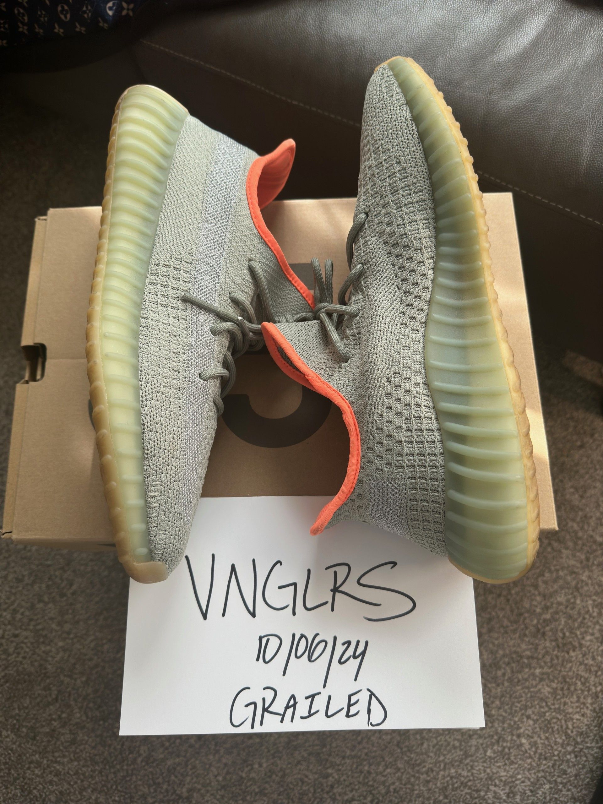 Adidas × Yeezy Adidas Yeezy Boost 350 V2 Desert Sage Size US 12 / EU 45 - 8 Thumbnail