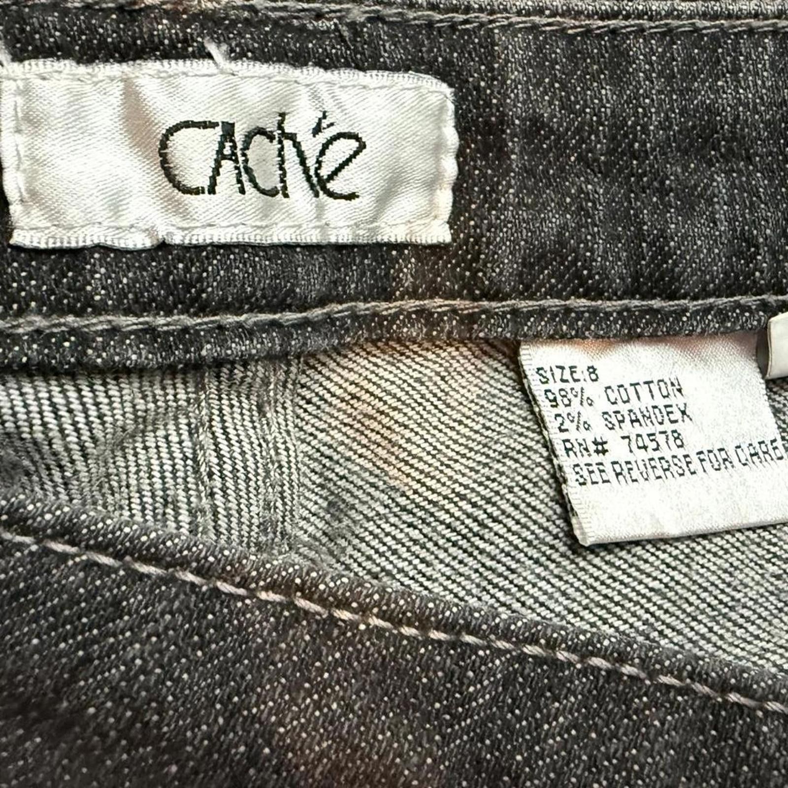 Other Cache Black Jeans With Embroidered Back Pockets Size 8 Size 30" / US 8 / IT 44 - 4 Thumbnail