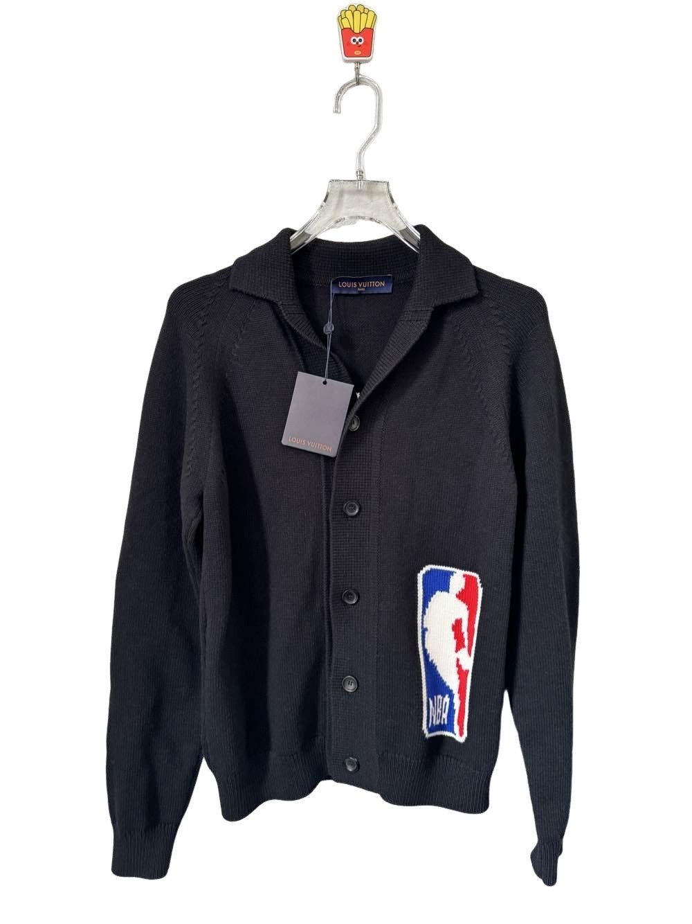 Louis Vuitton NBA カーディガン ブラック Louis Vuitton Louis Vuitton's latest black NBA knit logo cardigan