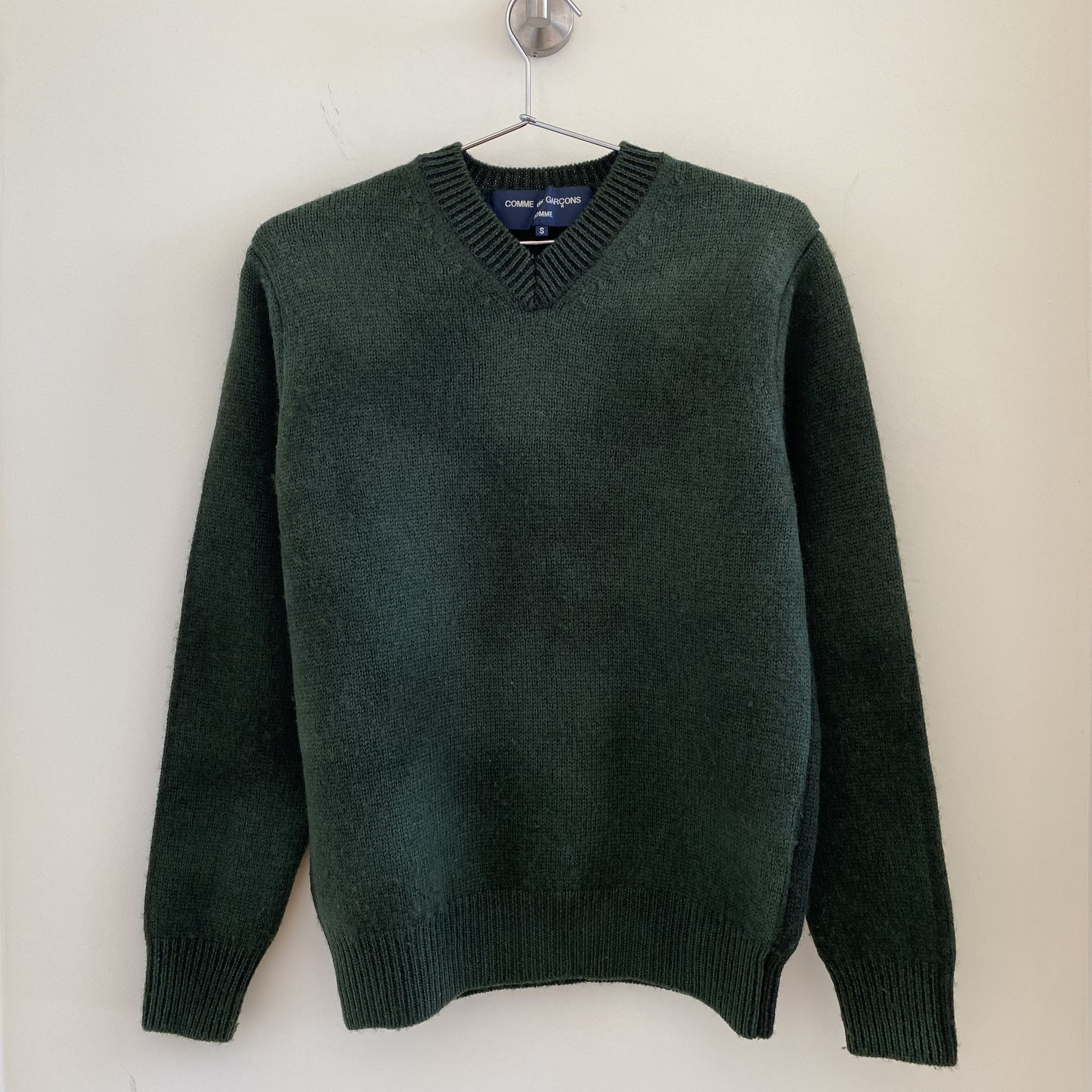 トップス 2004 comme des garcons homme plus mohair Comme des Garcons Homme 2004 Green Knit Sweater