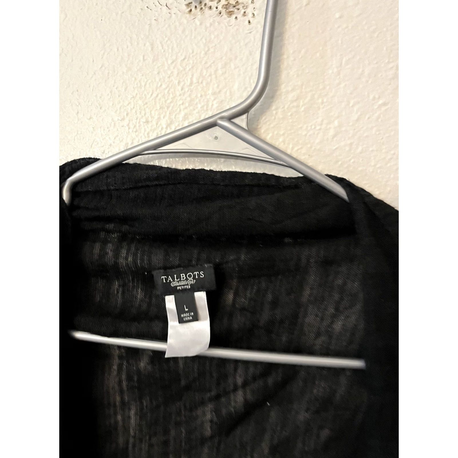 Talbots Talbots Cardigan Open Front Black Cotton Blend L Womens Size L / US 10 / IT 46 - 3 Thumbnail