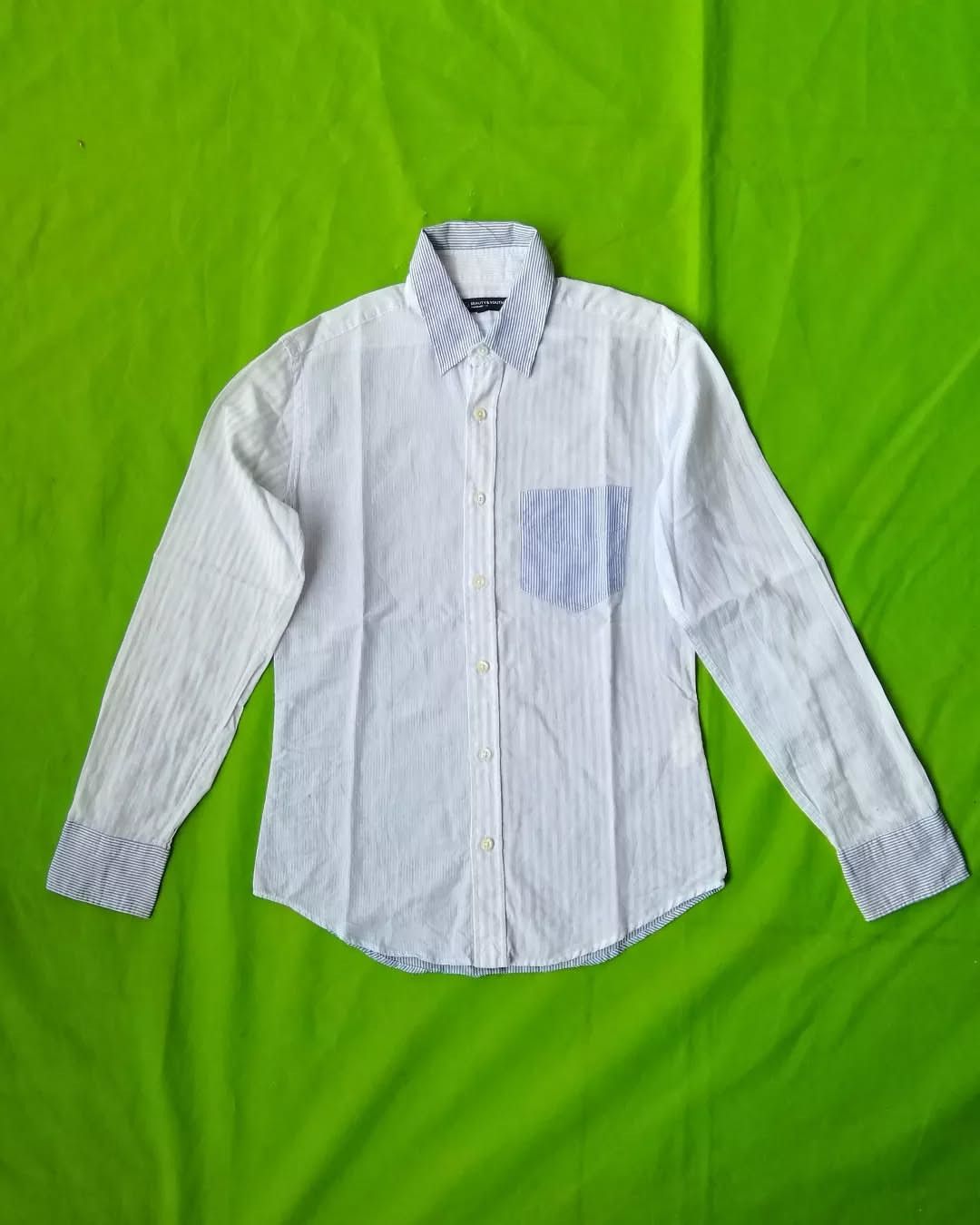 BEAUTY&YOUTH × Japanese Brand × United Arrows United Arrows Beauty & Youth Blue Pocket Shirt Size US S / EU 44-46 / 1 - 2 Thumbnail