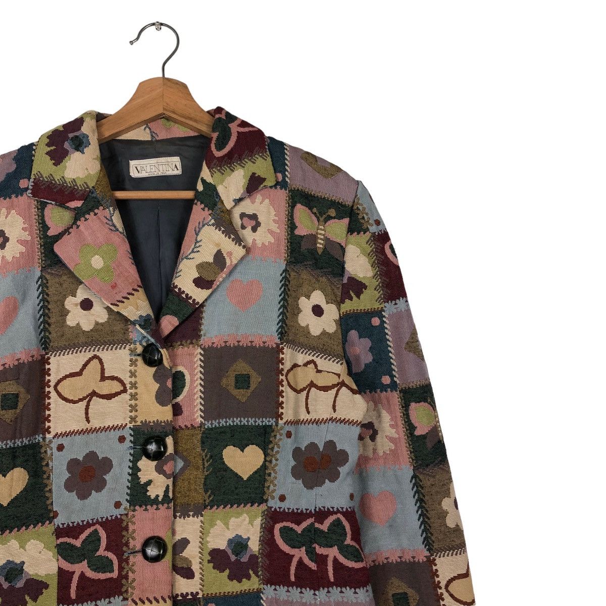 Designer 📌VINTAGE PATCHWORK DESIGN ART VALENTINA ITALY Size US S / EU 44-46 / 1 - 14 Thumbnail