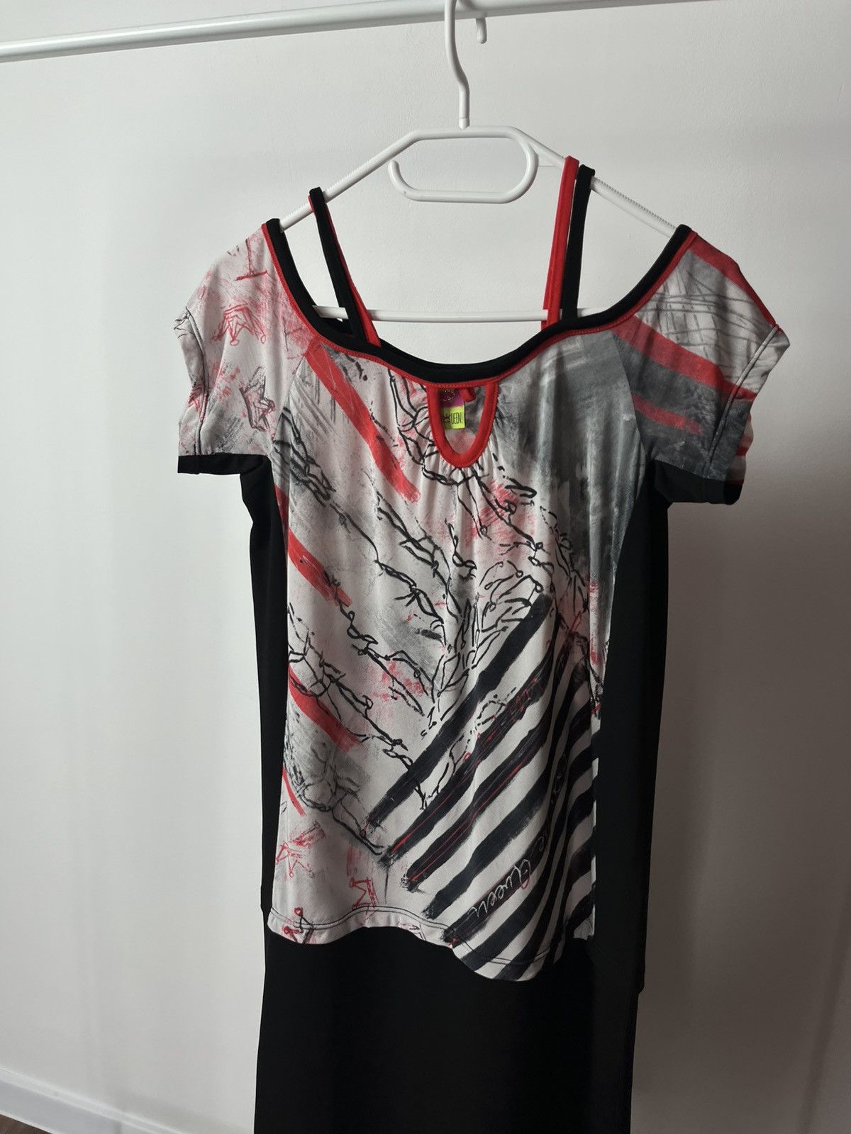 Japanese Brand Save the Queen Graphic Print Midi Dress Made in Italy Size XL / US 12-14 / IT 48-50 - 2 Thumbnail