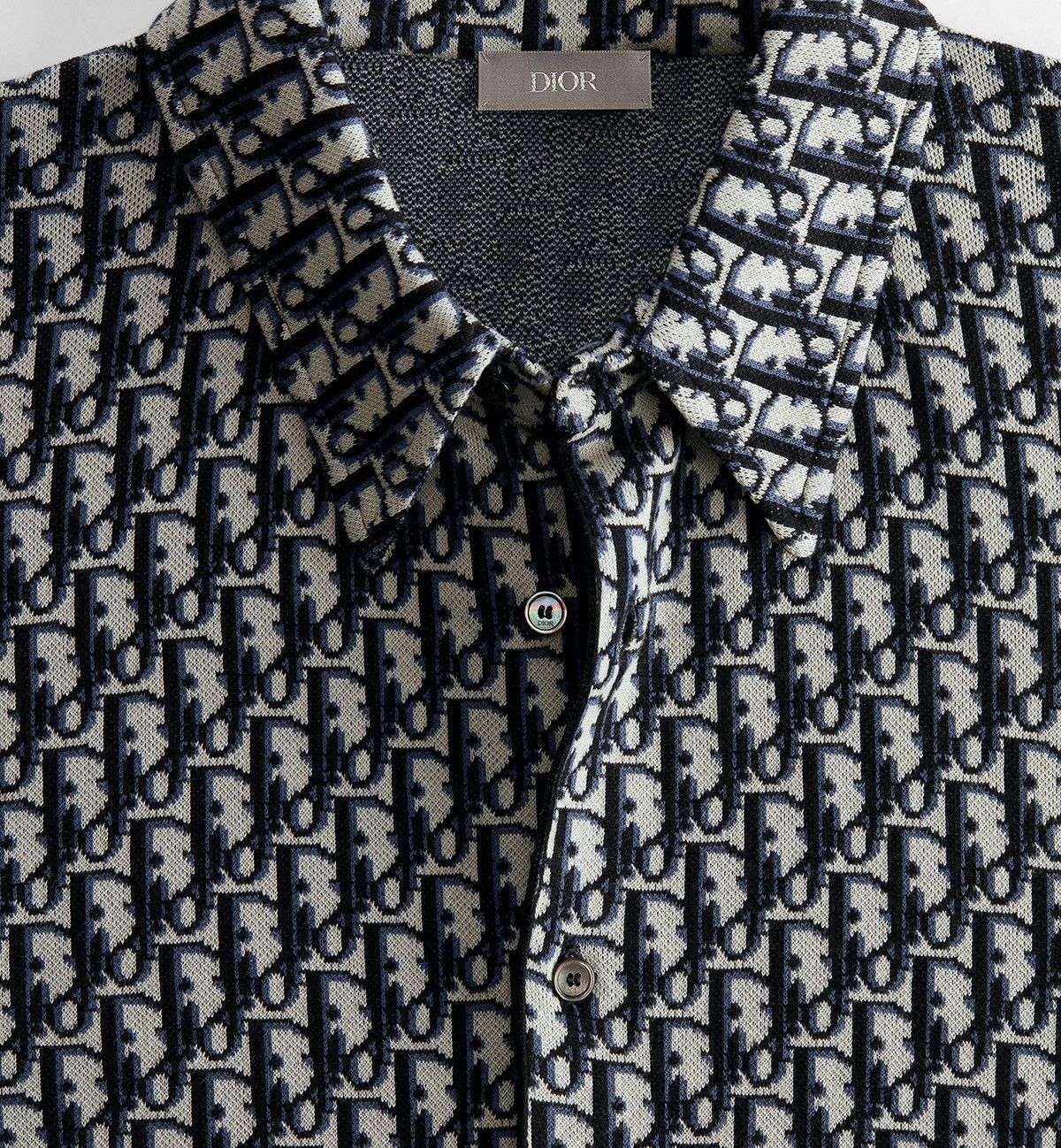 Dior Dior Oblique Overshirt Navy Blue Cotton Jacquard Size US L / EU 52-54 / 3 - 8 Thumbnail