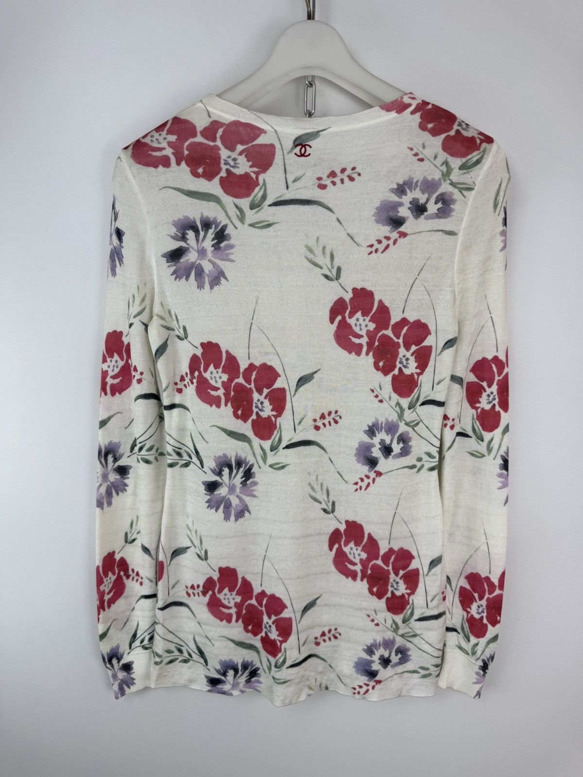 Chanel Chanel Floral Sweater Womens Knit Blouse Long Sleeve Size 40 Size M / US 6-8 / IT 42-44 - 6 Thumbnail