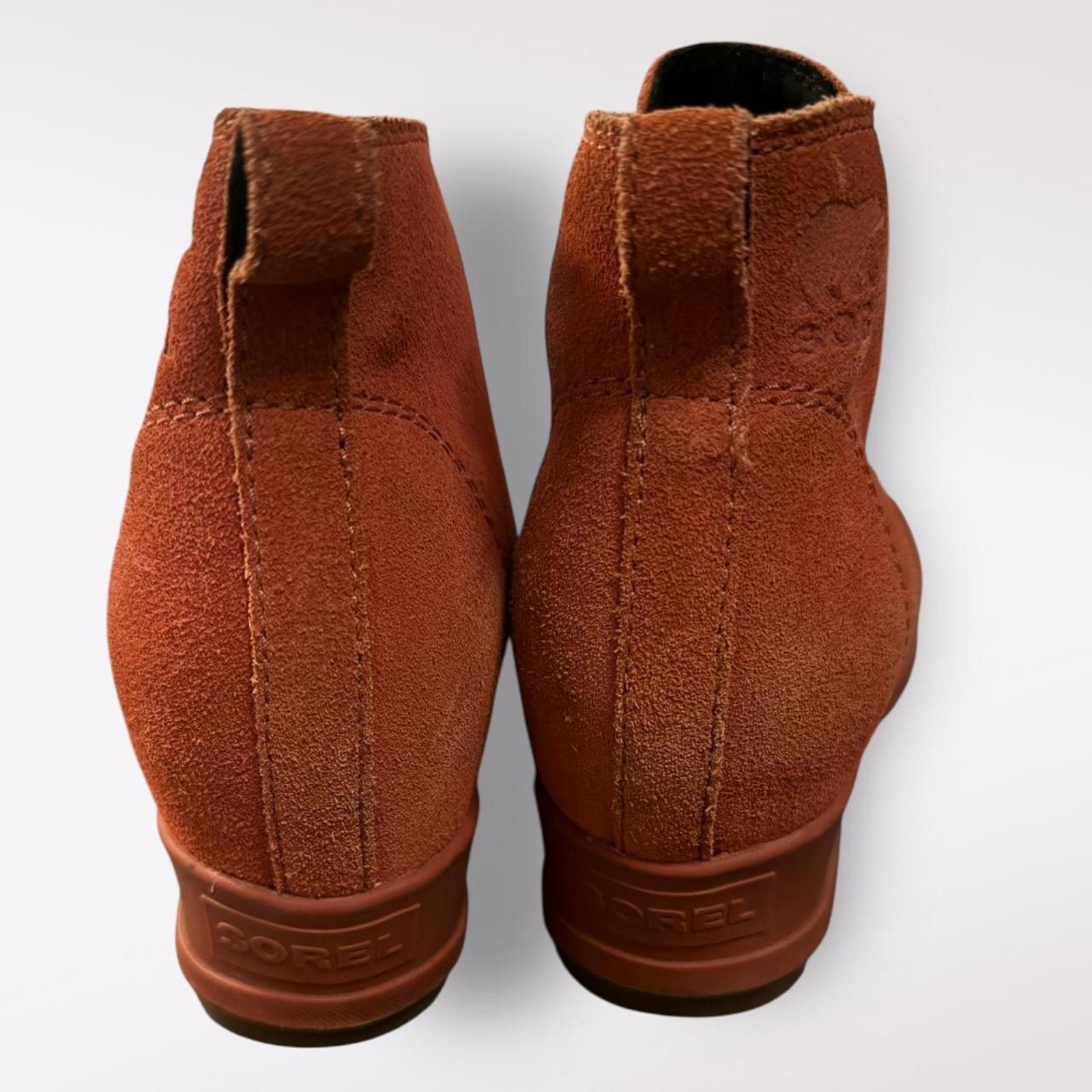 SOREL Sorel Evie Orange Suede Ankle Boots Size US 7.5 Size US 7.5 / IT 37.5 - 3 Thumbnail