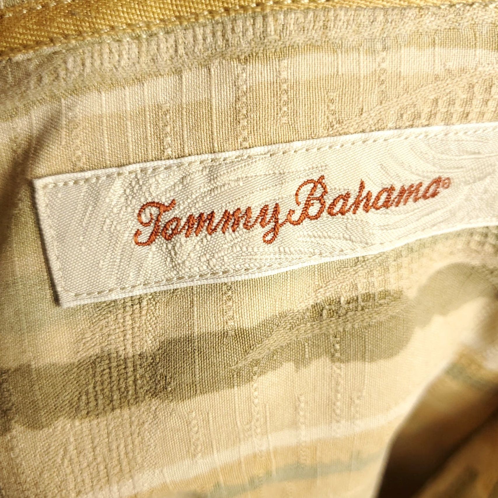 Tommy Bahama VINTAGE Tommy Bahama Shirt Mens 2XL Short Sleeve Hawaiian Button Up Silk Beige Outdoors Size US XXL / EU 58 / 5 - 7 Thumbnail
