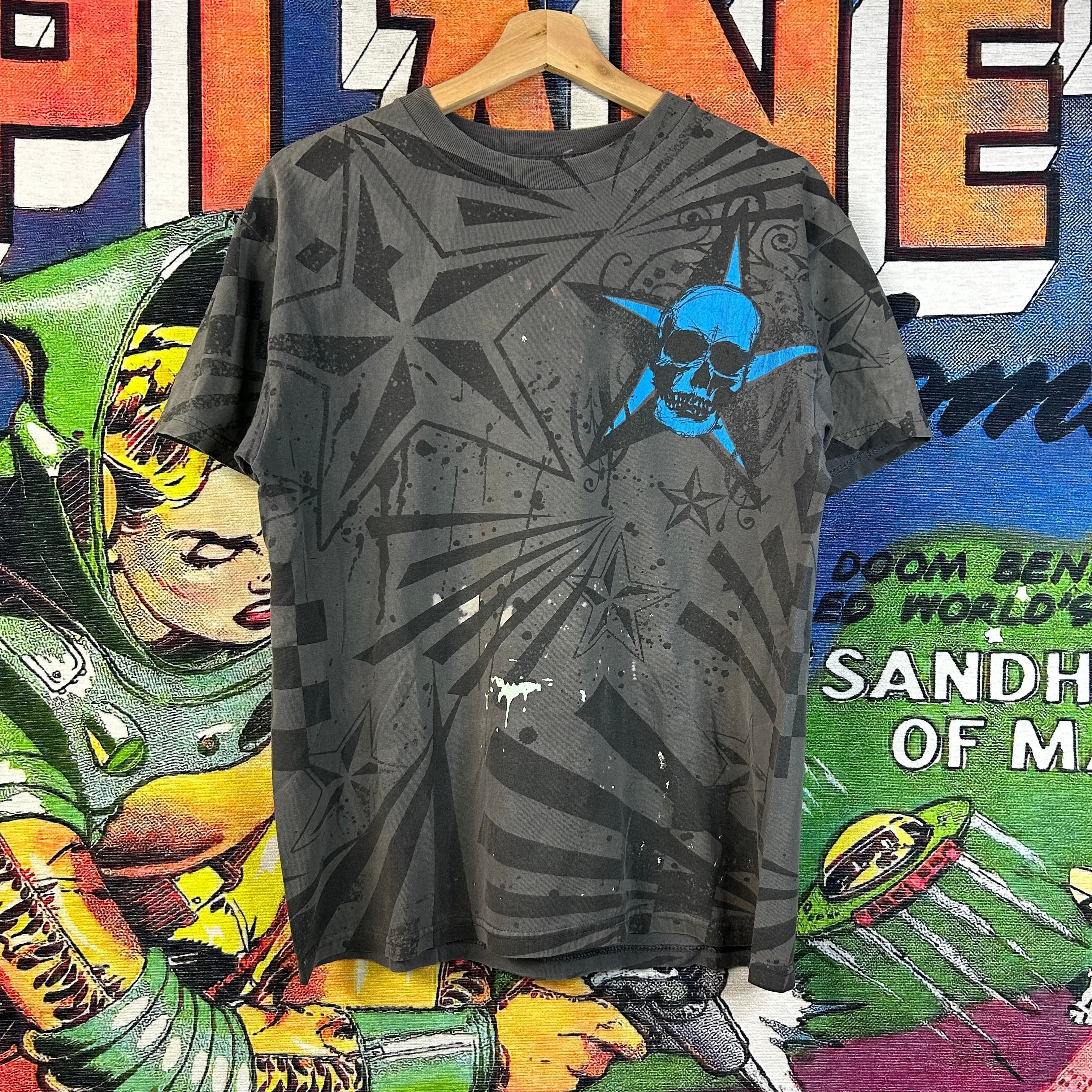 Vintage Y2K Skull Stars Tee Size Medium Size US M / EU 48-50 / 2 - 1 Thumbnail