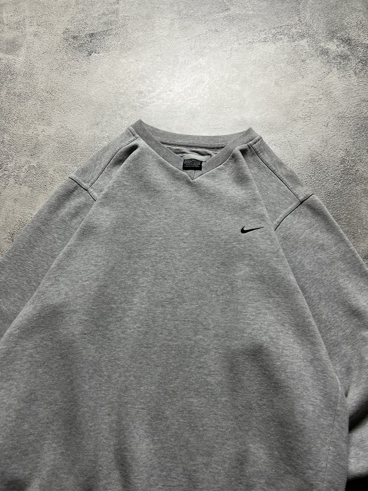 Nike × Vintage Vintage Y2k Nike 🩶 Mini Swoosh Basic Blank Sweatshirt 90’s Size US S / EU 44-46 / 1 - 7 Thumbnail
