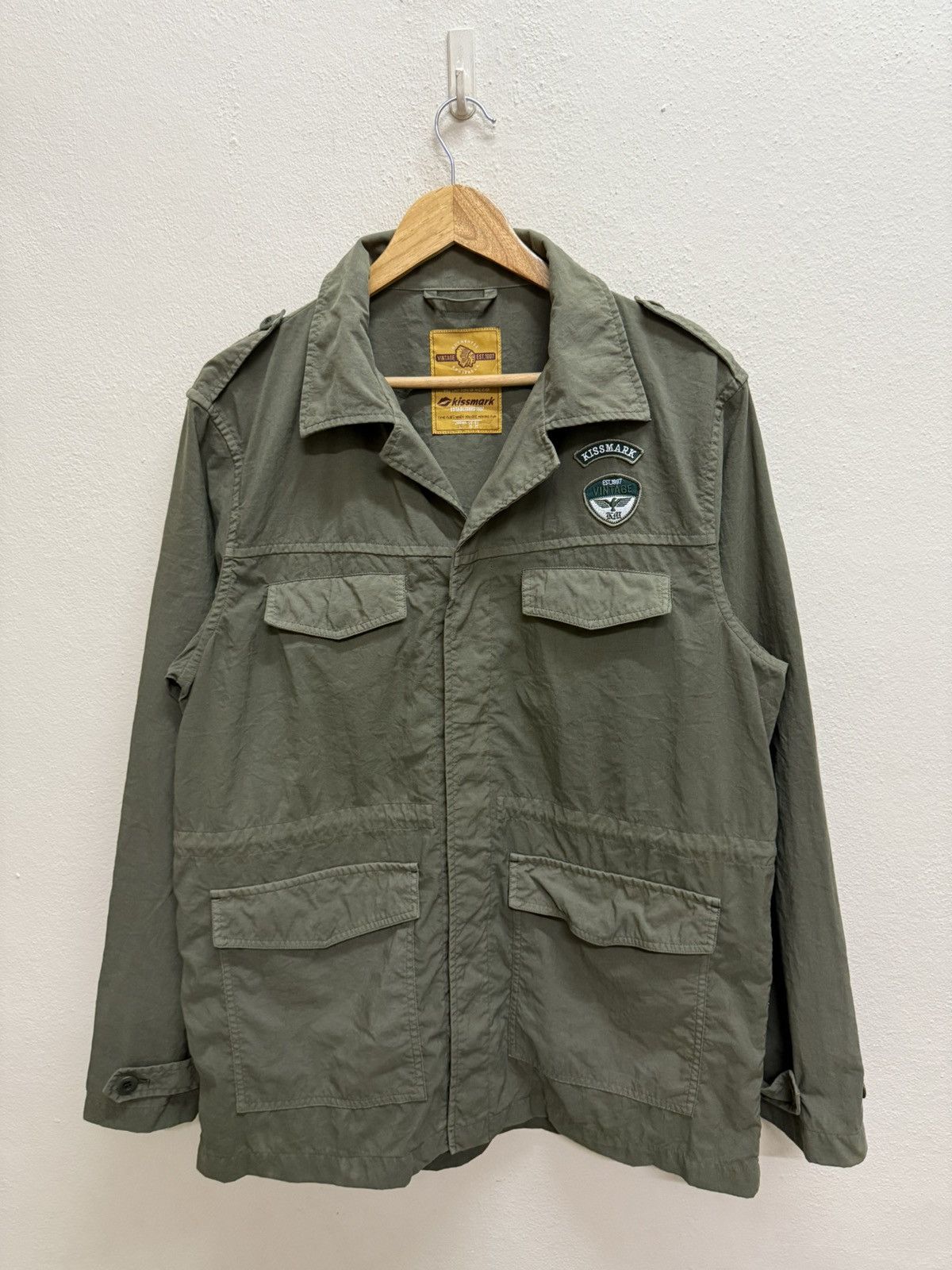 Japanese Brand × KISS × Vintage Kissmark Open Colar M65 Field Jacket Military Style Size US L / EU 52-54 / 3 - 14 Thumbnail