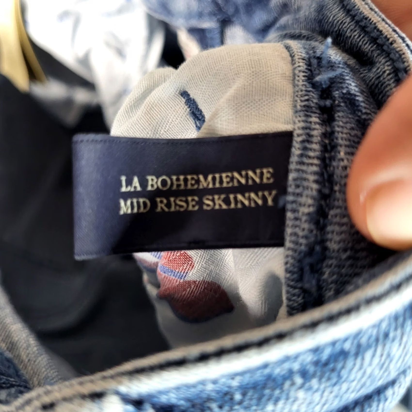 Scotch & Soda Scotch & Soda Skinny Womens 31 Blue Bohemienne Women Mid rise embroidered Jean Size 24" / US 00 / IT 34 - 7 Thumbnail