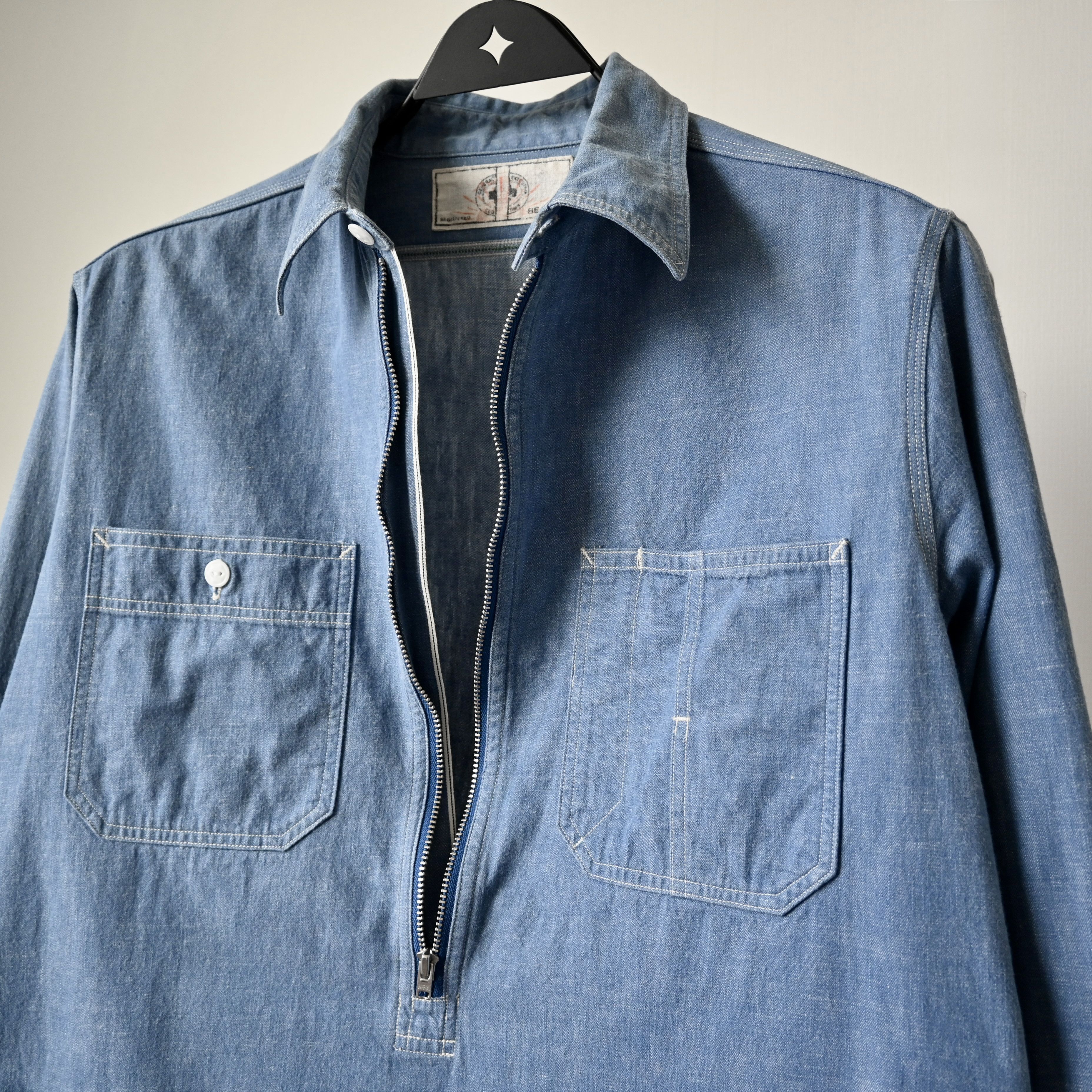 Beams Plus BEAMS Plus x Sunny Sports half-zip denim work shirt Size US M / EU 48-50 / 2 - 6 Thumbnail