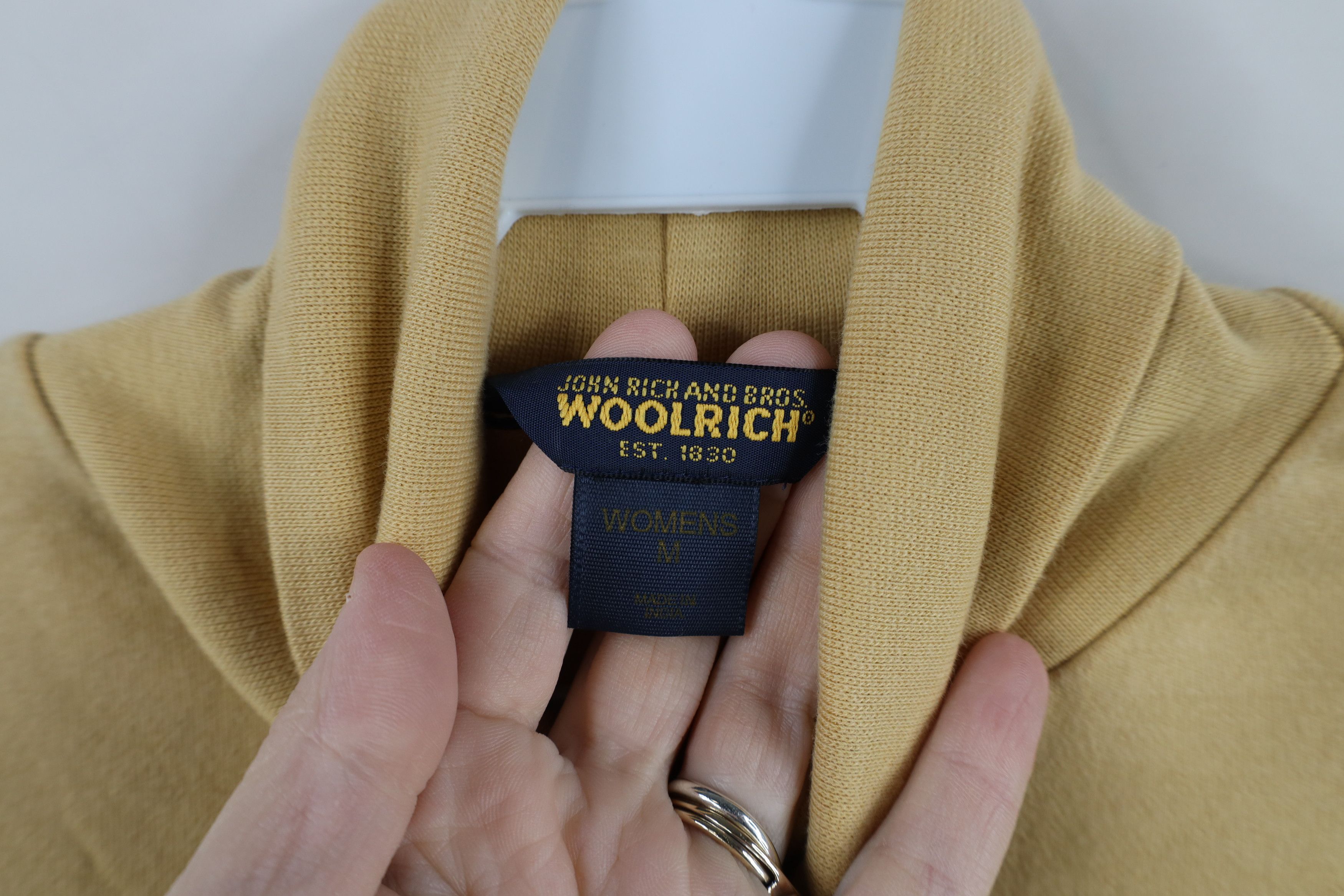 Vintage × Woolrich Woolen Mills Vintage 90s Woolrich Blank Turtleneck T-Shirt Wheat Brown Size M / US 6-8 / IT 42-44 - 5 Thumbnail