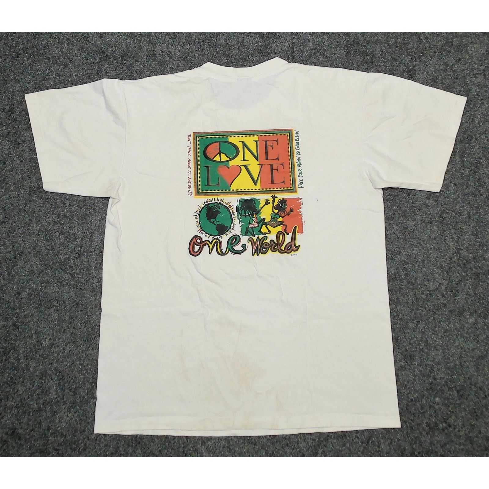 Vintage VTG 1990s Single Stitch Rasta Reggae Key West Graphic Tee Size US XL / EU 56 / 4 - 4 Thumbnail