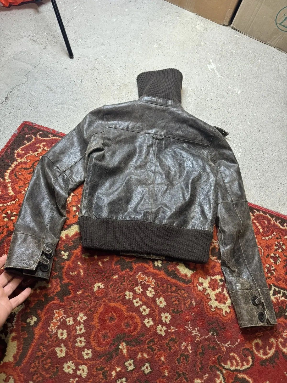 Japanese Brand Vintage Y2K BAY Ostrich Skin Leather Collar IfSixWas Style Size US S / EU 44-46 / 1 - 17 Thumbnail