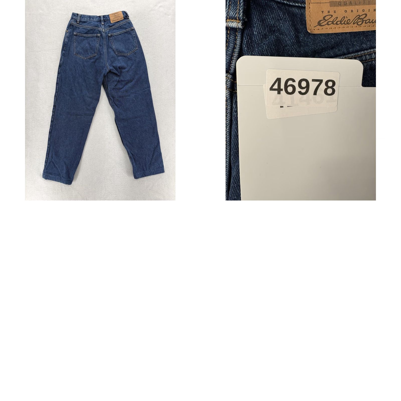 Eddie Bauer VINTAGE Eddie Bauer Jeans Womens 8 Short Blue High Rise Tapered Flannel Lined Denim 100% Cotton Relaxed Pockets Zip Fly Size 30" / US 8 / IT 44 - 9 Thumbnail