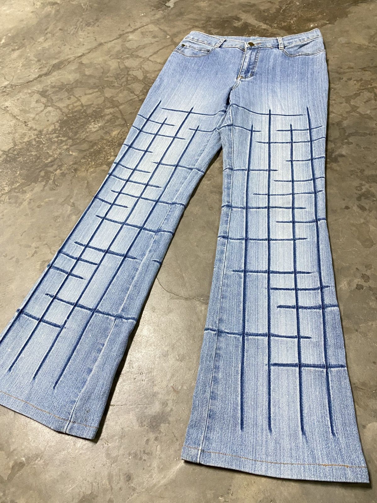 Hysteric Glamour × If Six Was Nine × Le Grande Bleu (L.G.B.) Flare Jeans Japan Unknown Vintage Denim p185 Size US 28 / EU 44 - 7 Thumbnail