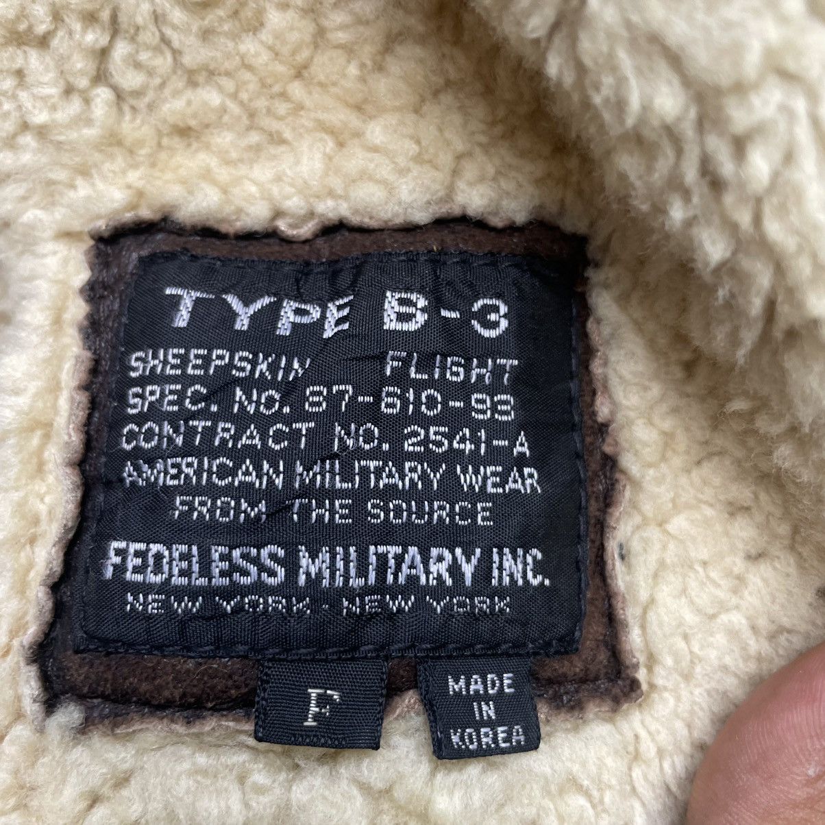 Aviator Nation 💥 Fedeless Military American Wear B3 Sheepskin Us Airforces Size US M / EU 48-50 / 2 - 6 Thumbnail
