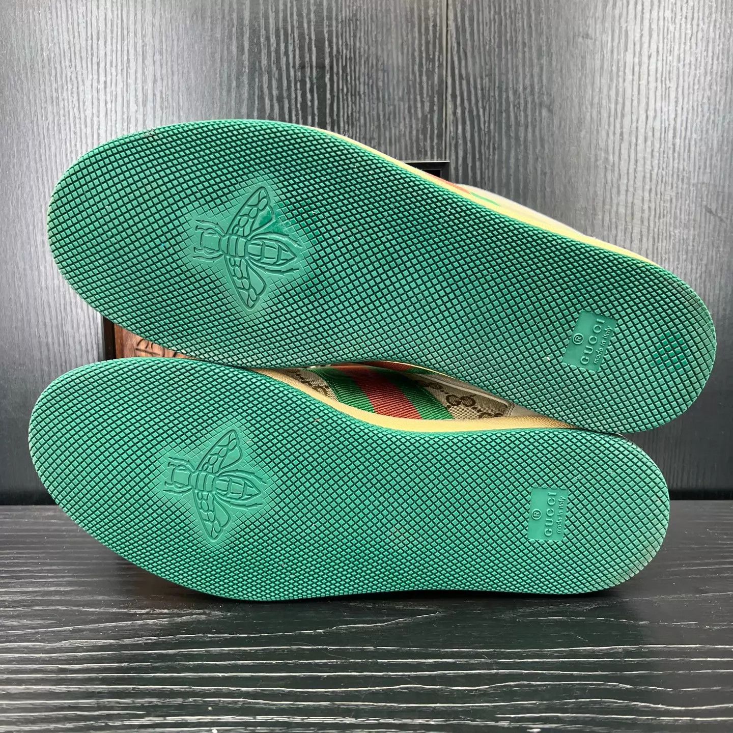 Gucci Gucci Dirty Sneakers Gray Green UK9/43 99New Box Size US 10 / EU 43 - 8 Thumbnail