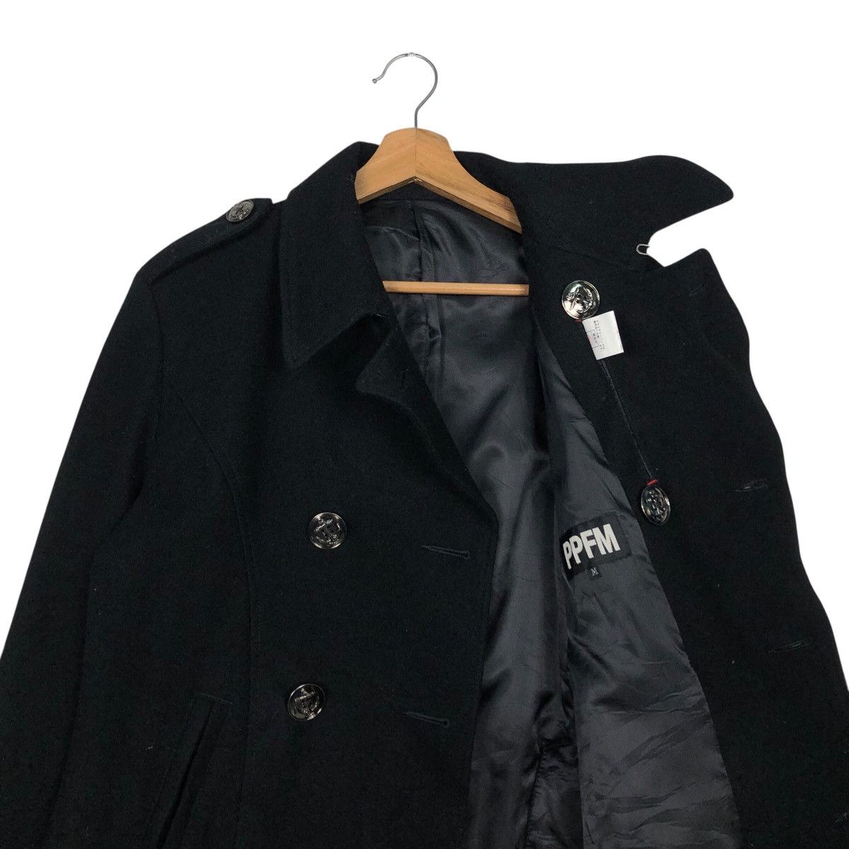PPFM 📌Rich Black Vintage Wool Chore Jacket PPFM Issey Miyake Size US M / EU 48-50 / 2 - 13 Thumbnail