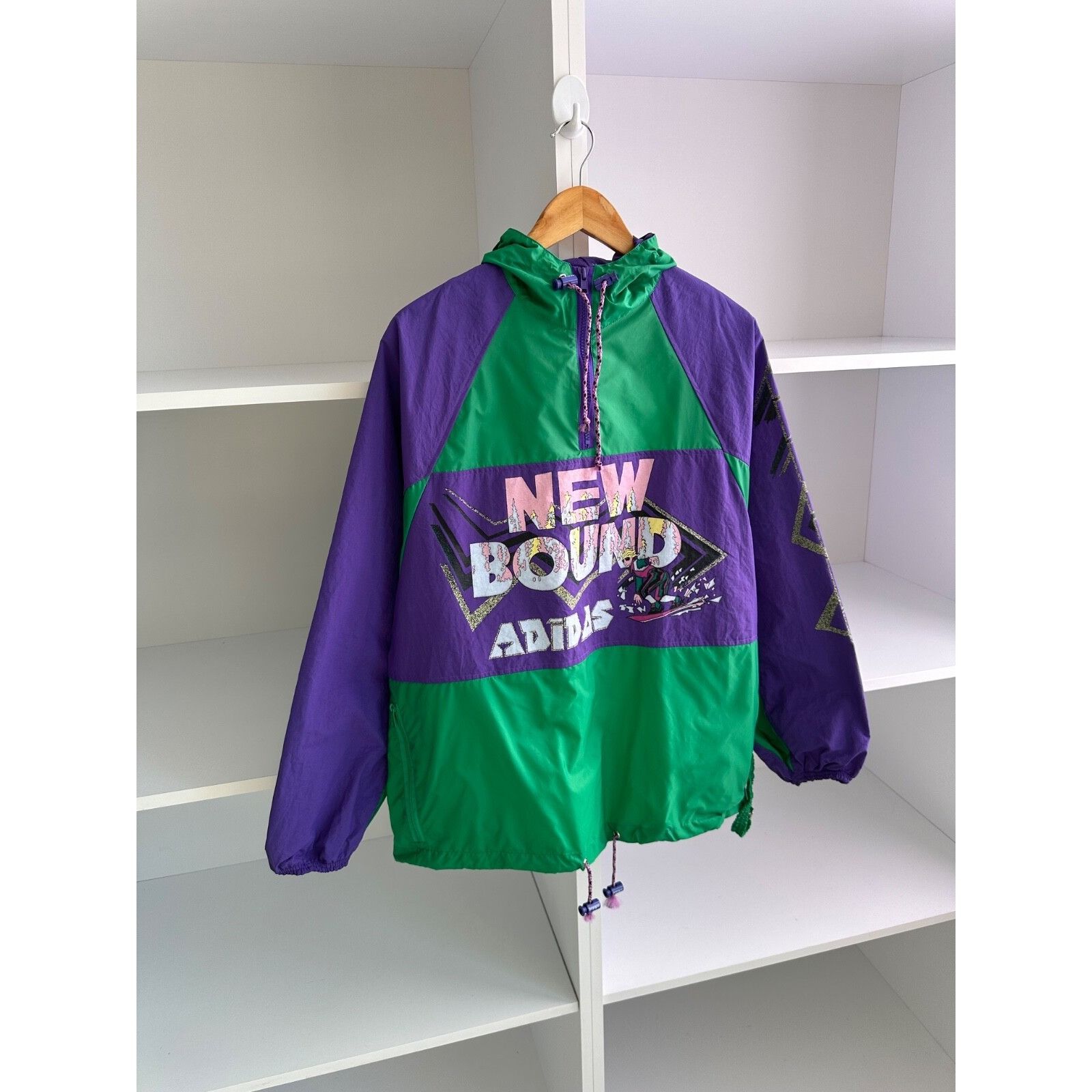 Adidas VTG Adidas Ventex Made in Yugoslavia Rare Nylon Anorak Jacke Size US M / EU 48-50 / 2 - 2 Thumbnail
