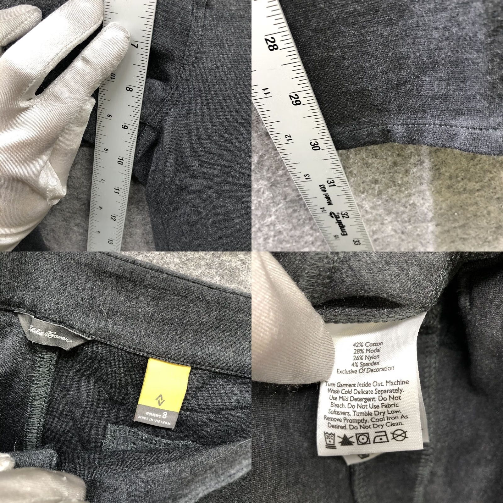 Eddie Bauer Eddie Bauer Ponte Slim Fit Pants Womens Size 8 Gray Mid Rise Performance Dress Pants Stretch Size 30" / US 8 / IT 44 - 8 Thumbnail