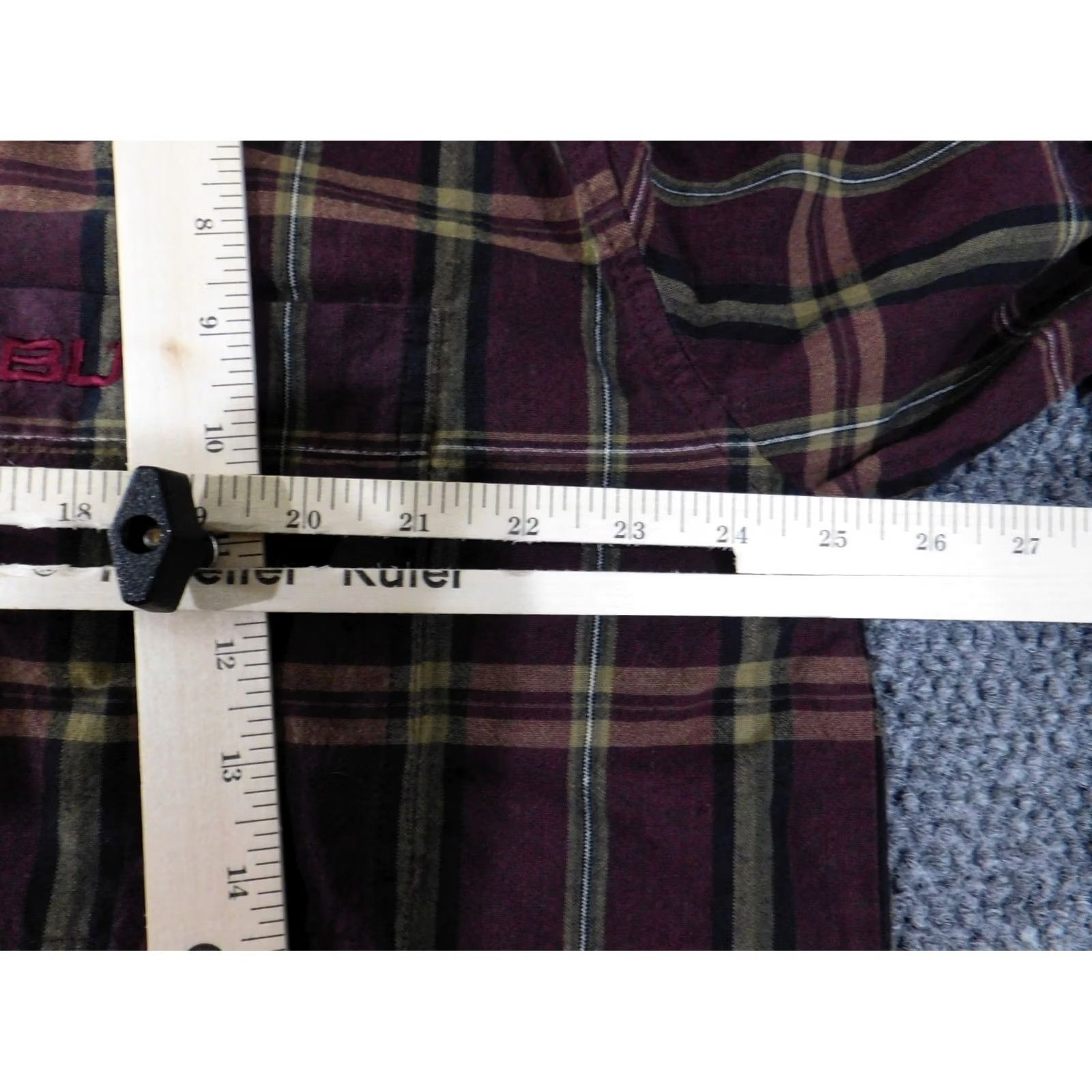 Fubu FUBU Shirt Men L Red Plaid Button-Up 90s Vintage Long Sleeve Cotton Knit Embroidered Collar Down Size US L / EU 52-54 / 3 - 5 Thumbnail