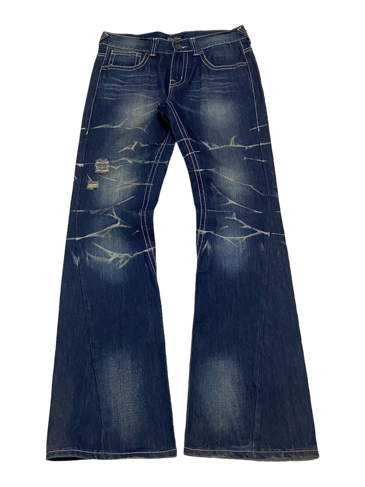 Hysteric Glamour Flare Black Crobot Japan Jean Whisker Honeycomb Style Size US 31 - 2 Thumbnail