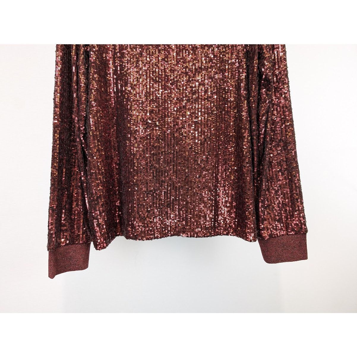 Saint Laurent Paris o1rshd1 Sequinned Sequin Long Sleeve Polo Shirt in Red Size US XL / EU 56 / 4 - 14 Thumbnail
