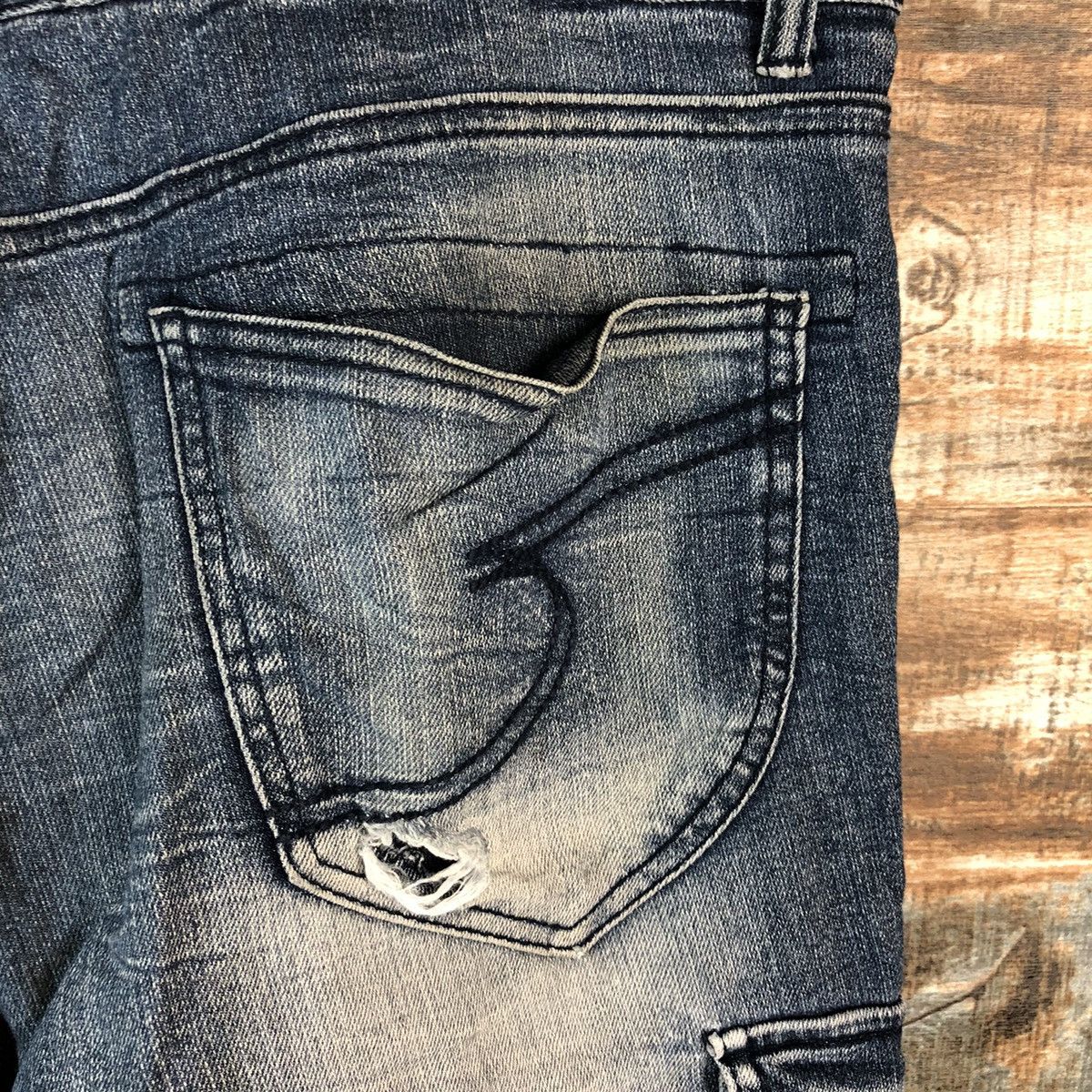 semanticdesign Semantic Design Blue Multipocket denim Pants #A2169 Size US 32 / EU 48 - 19 Thumbnail