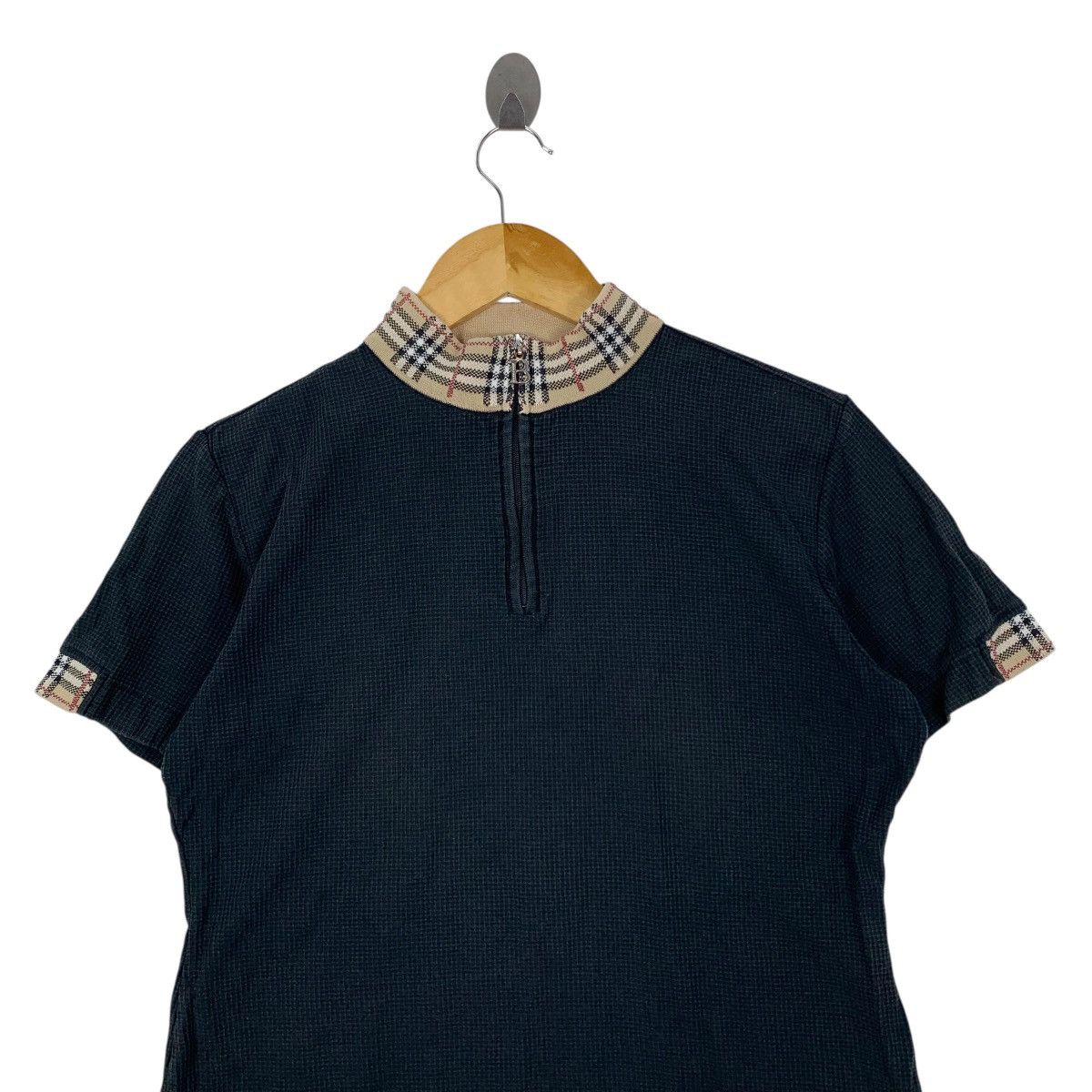 Burberry BURBERRY GOLF Nova Check Half Zipper Short Sleeve Shirt Size M / US 6-8 / IT 42-44 - 2 Thumbnail