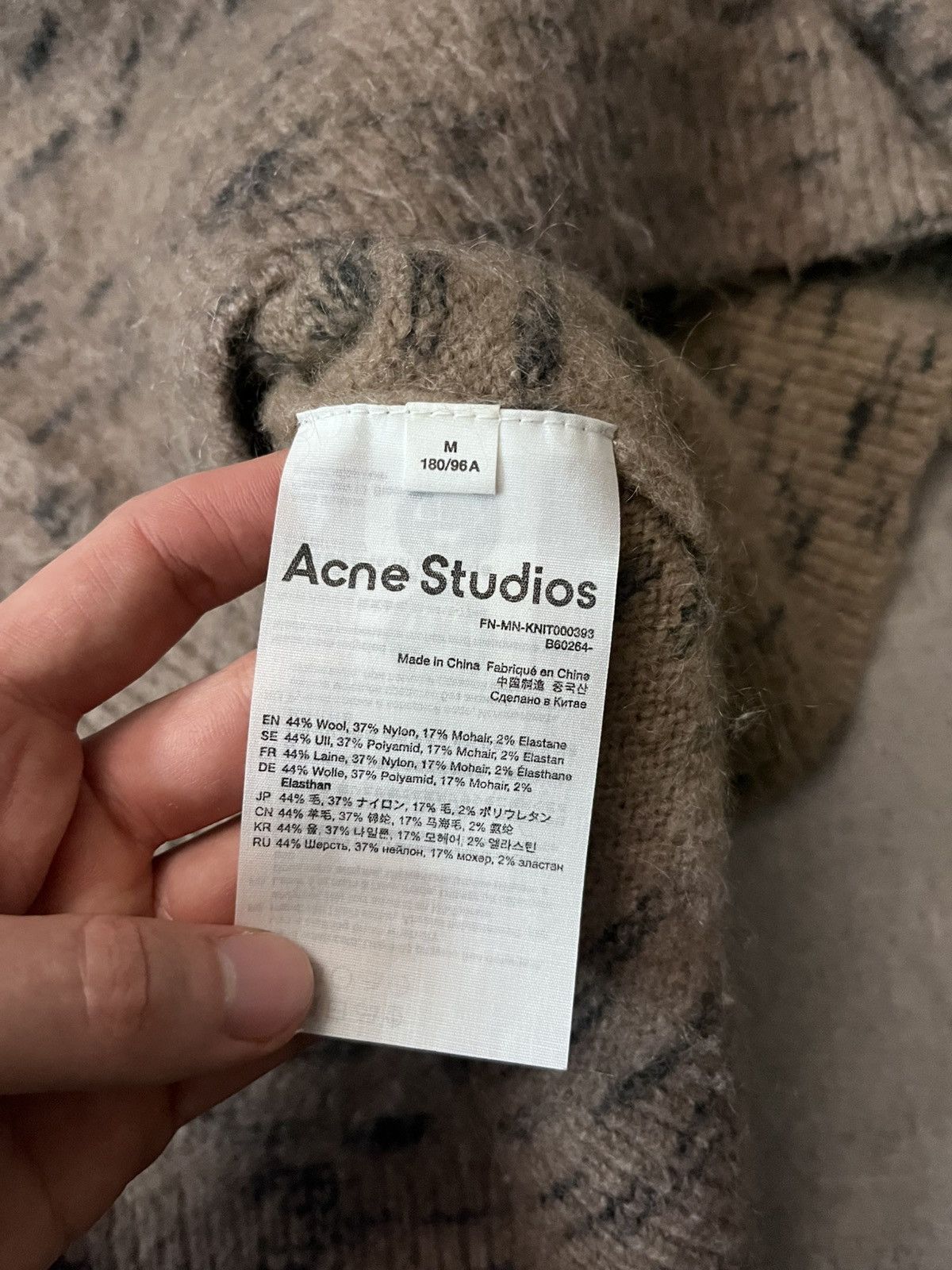 Acne Studios Acne Studios Brushed wool mohair sweater Size US M / EU 48-50 / 2 - 5 Thumbnail