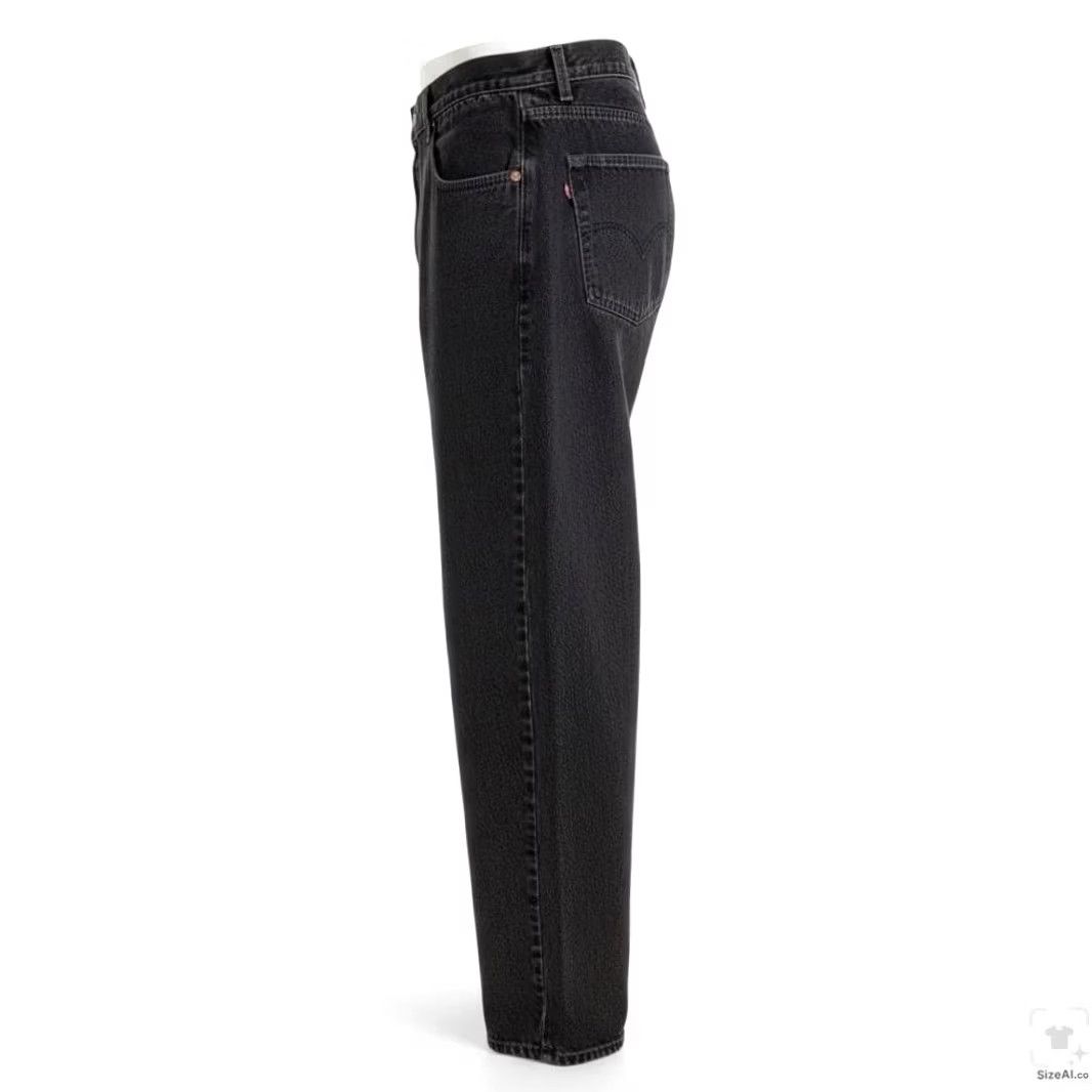 Levi's Levis 550 Jeans Mens 40x32 Black Charcoal Wash Relaxed Tapered Zip Fly Denim 5-Pocket Logo USA Leather Patch Size US 40 / EU 56 - 3 Thumbnail