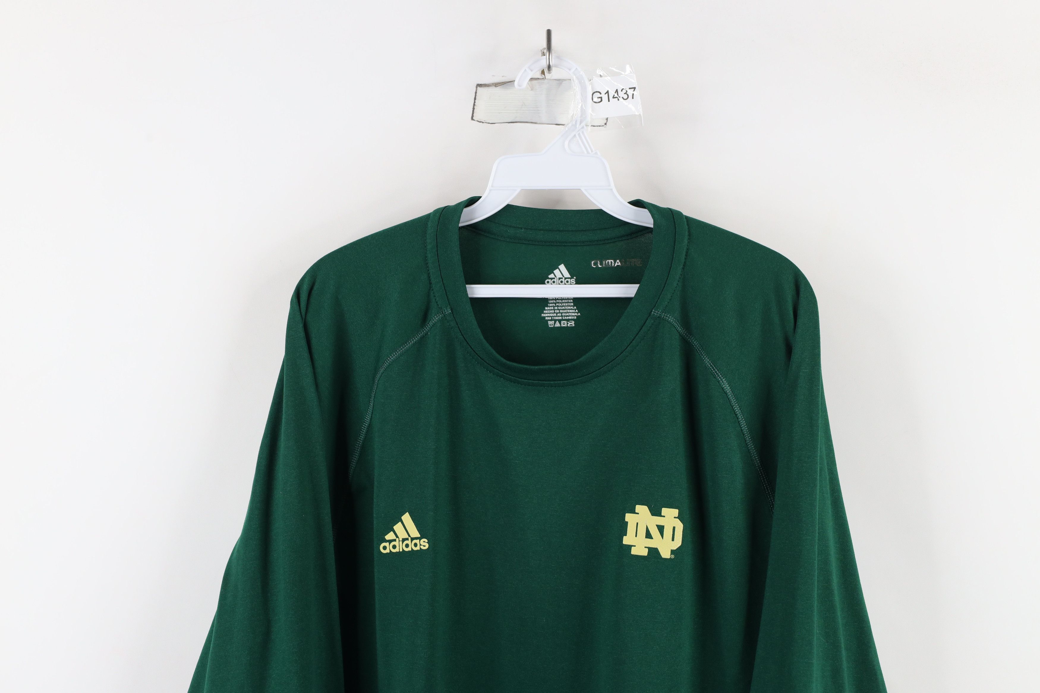 Adidas × Vintage Adidas Notre Dame University Football Long Sleeve T-Shirt Size US XL / EU 56 / 4 - 2 Thumbnail