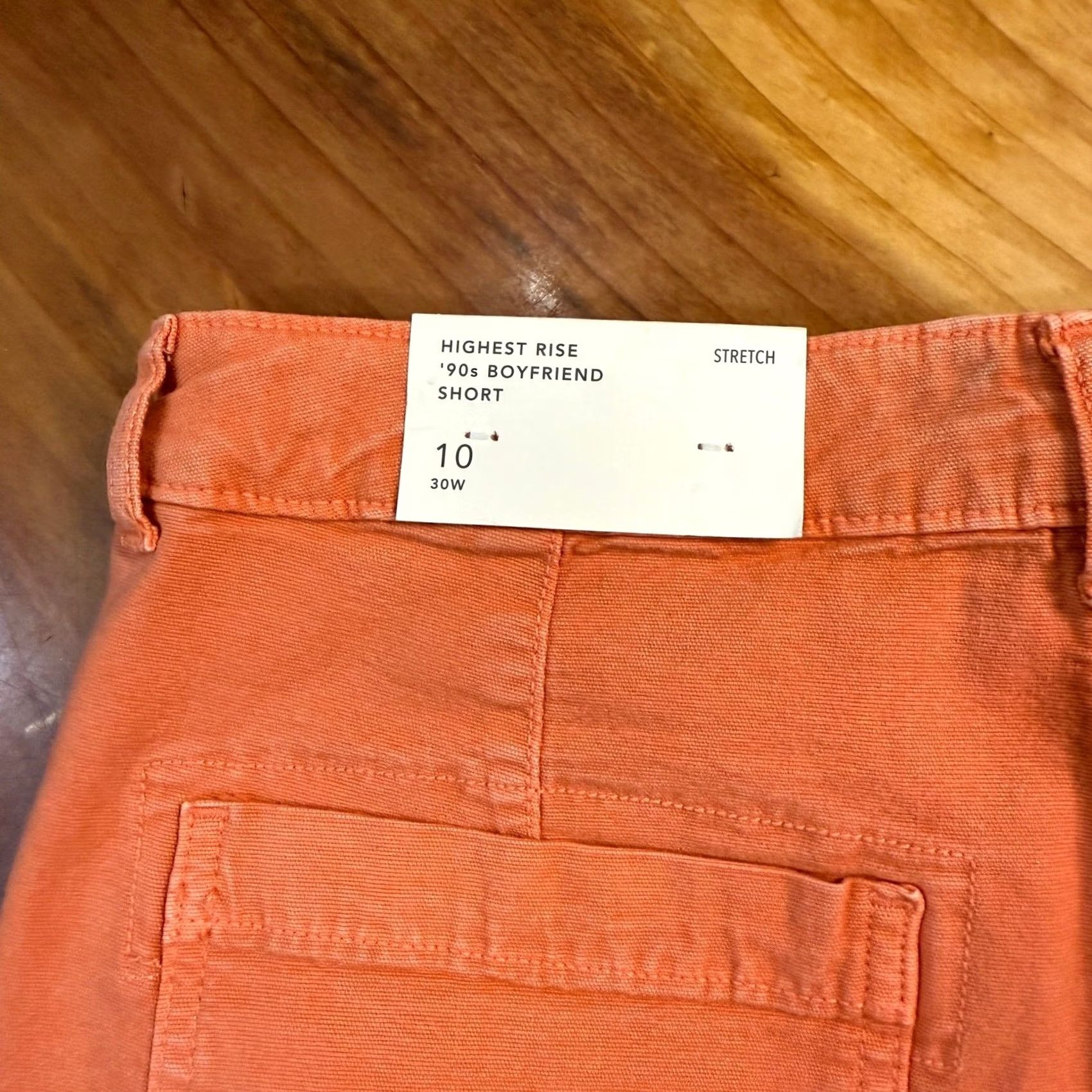 American Eagle Outfitters VINTAGE American Eagle Women's Bermuda Shorts 30W 10 Orange Denim High Rise 90s Walking Busy Women Mens Size 30" / US 8 / IT 44 - 6 Thumbnail