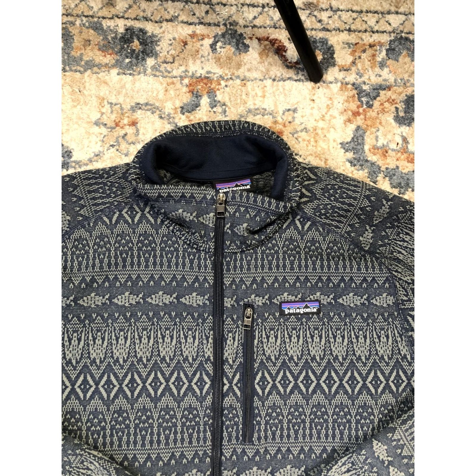 Patagonia Patagonia Jacket Mens XL Blue Better Sweater Fleece Full Zip Fair Isle Pattern Size US XL / EU 56 / 4 - 2 Thumbnail