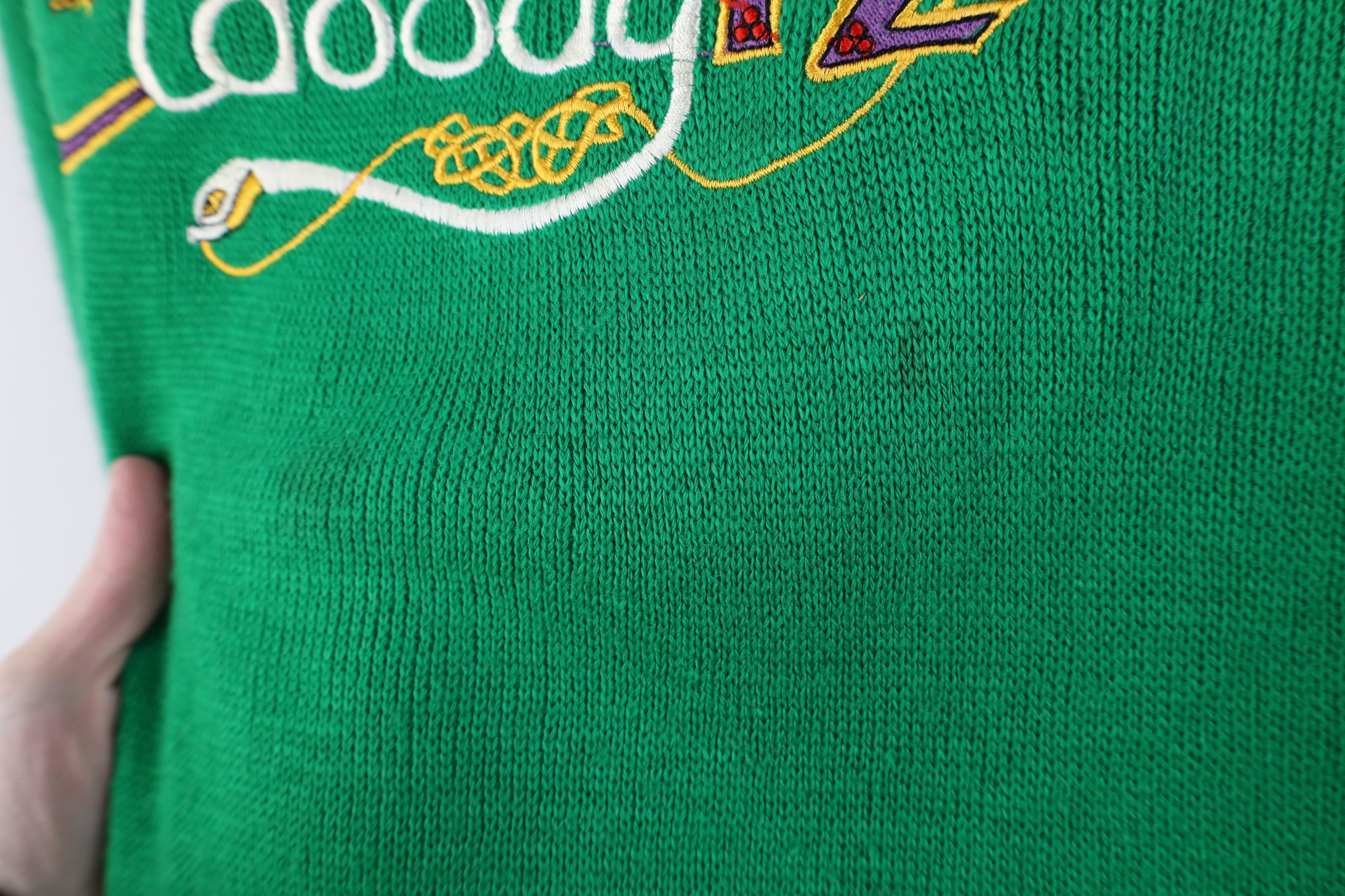 Vintage Vintage 90s Streetwear Claddagh Gaelic Knit Crewneck Sweater Size M / US 6-8 / IT 42-44 - 6 Thumbnail