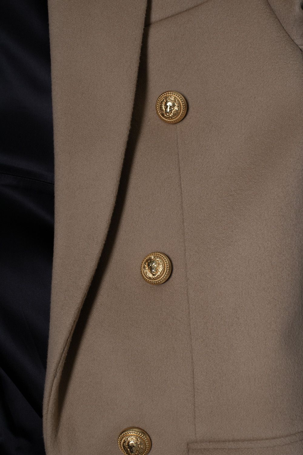 Balmain Balmain, beige wool overcoat with gold buttons Size US XL / EU 56 / 4 - 5 Thumbnail
