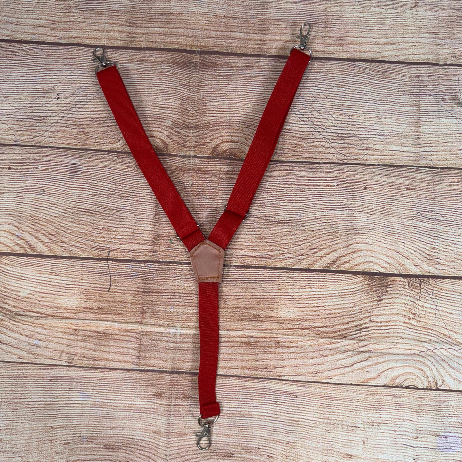 Other Red Adjustable Suspenders with Metal Clips Baby/Toddler Size ONE SIZE - 1 Thumbnail