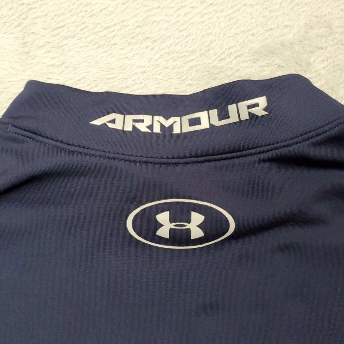 Under Armour Under Armour Shirt Mens Small Blue Fitted ColdGear Armour Mock Baselayer 1320805 Size US S / EU 44-46 / 1 - 6 Thumbnail