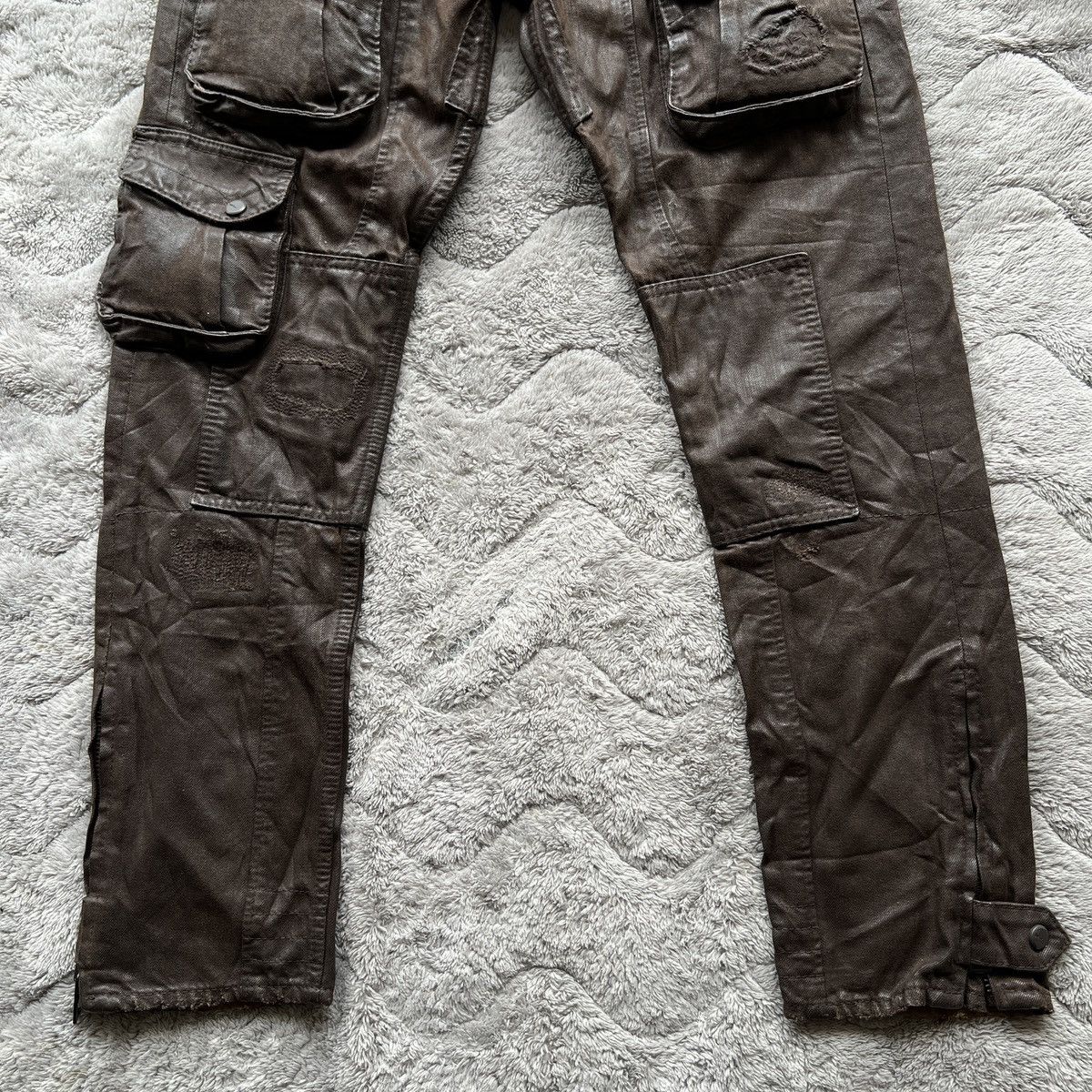 Ralph Lauren 🔥 Ralph Lauren Coated Cargo Pants Brown Tactical Utility Size US 31 - 7 Thumbnail