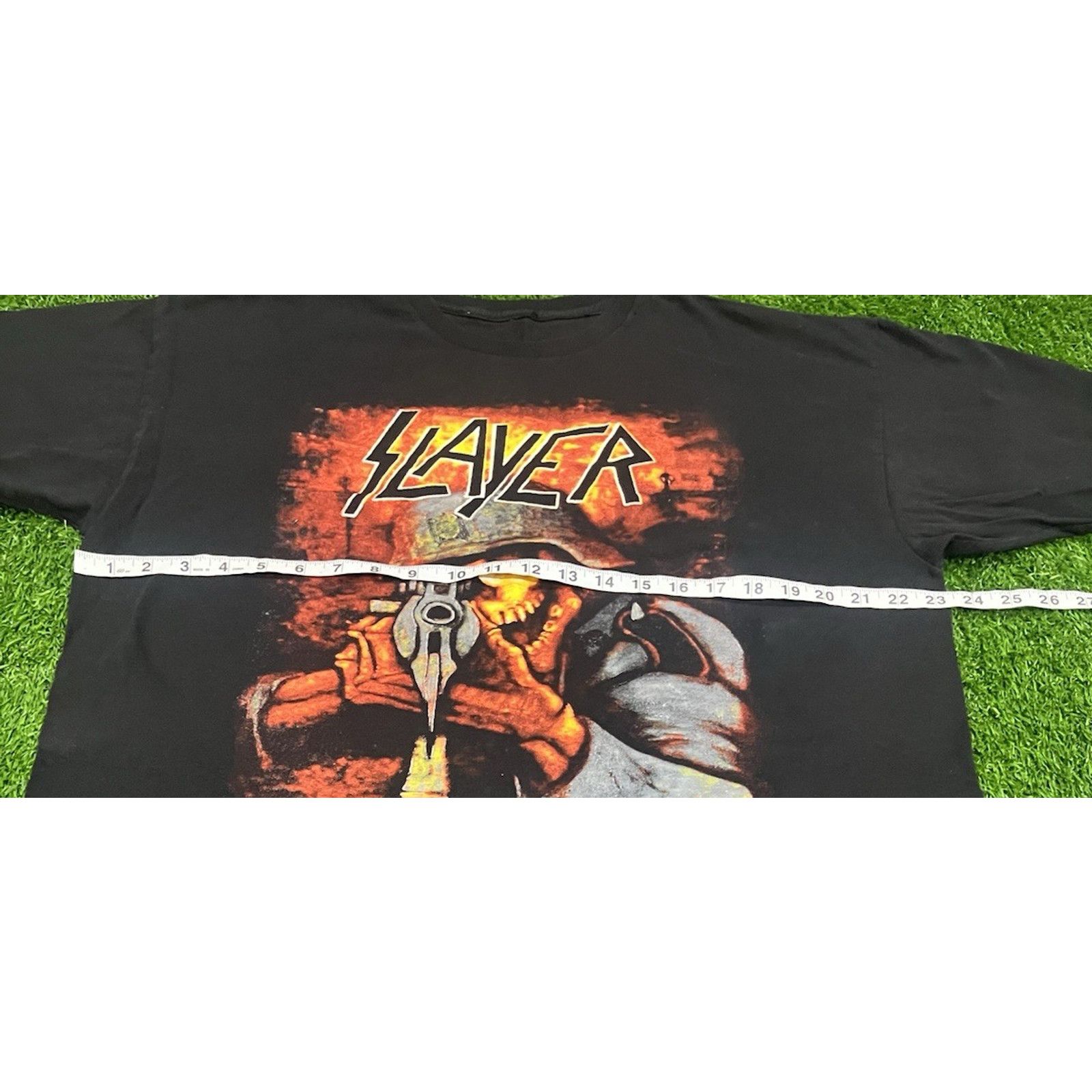 Vintage SLAYER UNDEAD SOLDIER T-Shirt THRASH METAL Medium Y2K No tag Size US L / EU 52-54 / 3 - 5 Thumbnail