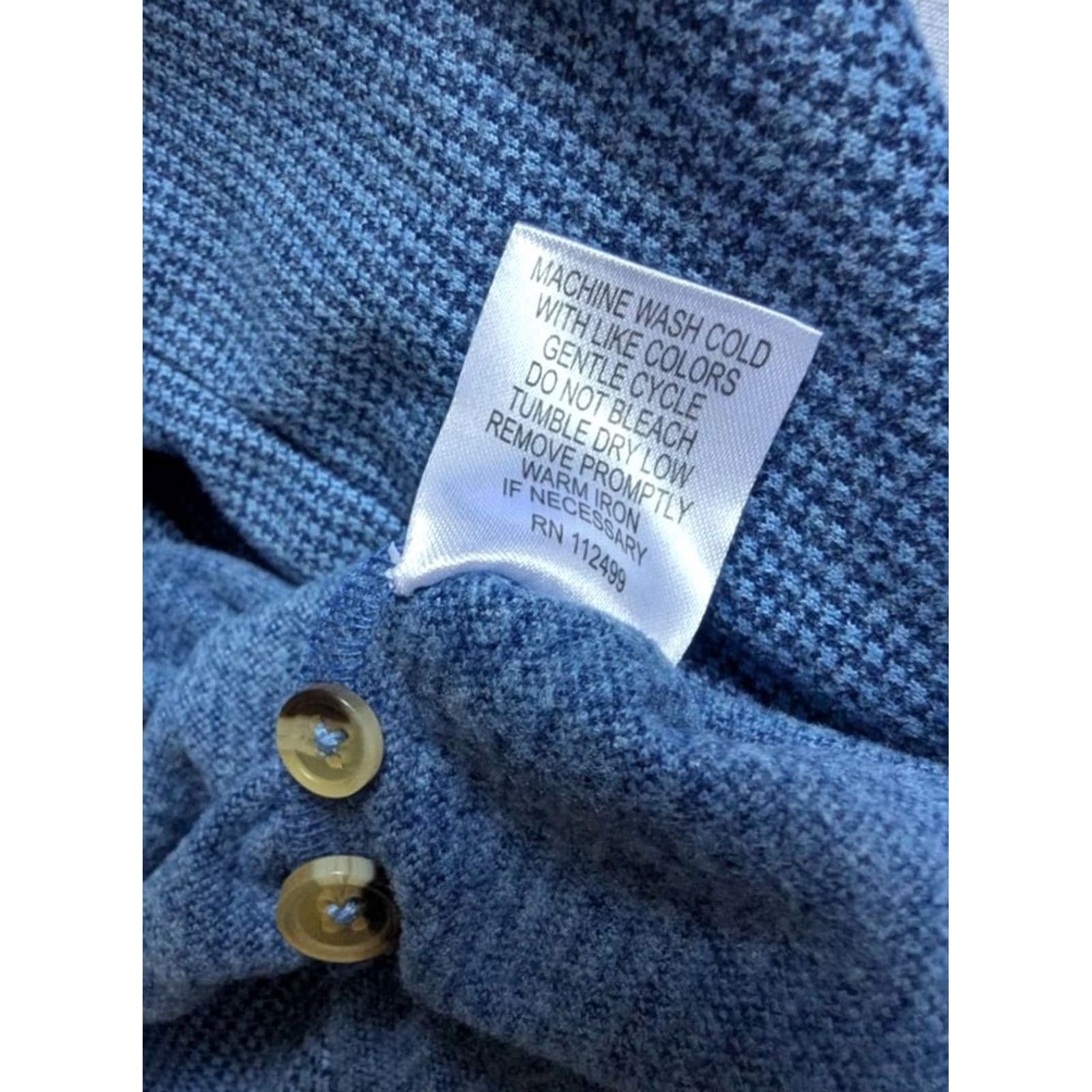 Tailorbyrd TAILORBYRD Blue Micro Houndstooth Over Shirt Men's M Layering 2 Way Stretch NWT Size US M / EU 48-50 / 2 - 8 Thumbnail