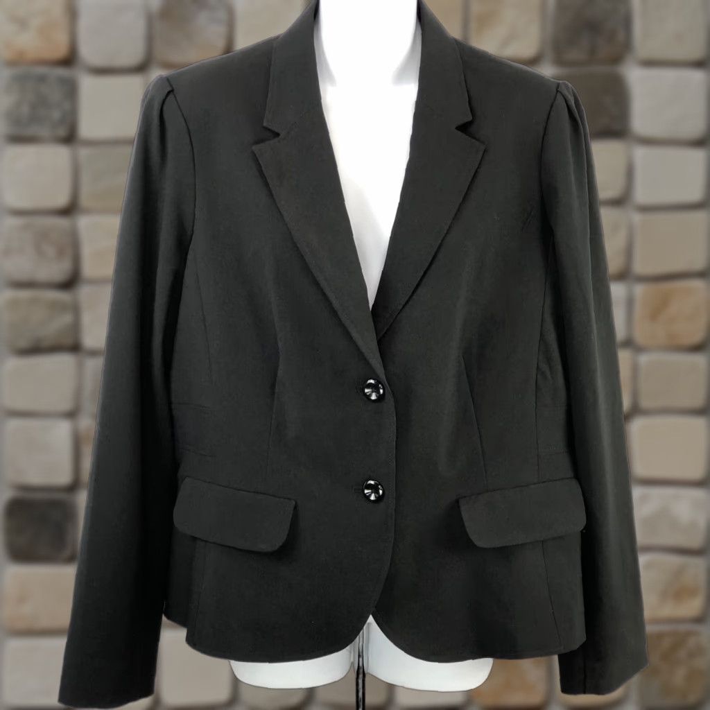 George NWT George Blazer Jacket Women 16 Blk 2 Button Double Vent Lined Career Capsule Work Size XXL / US 16-18 / IT 52-54 - 1 Thumbnail
