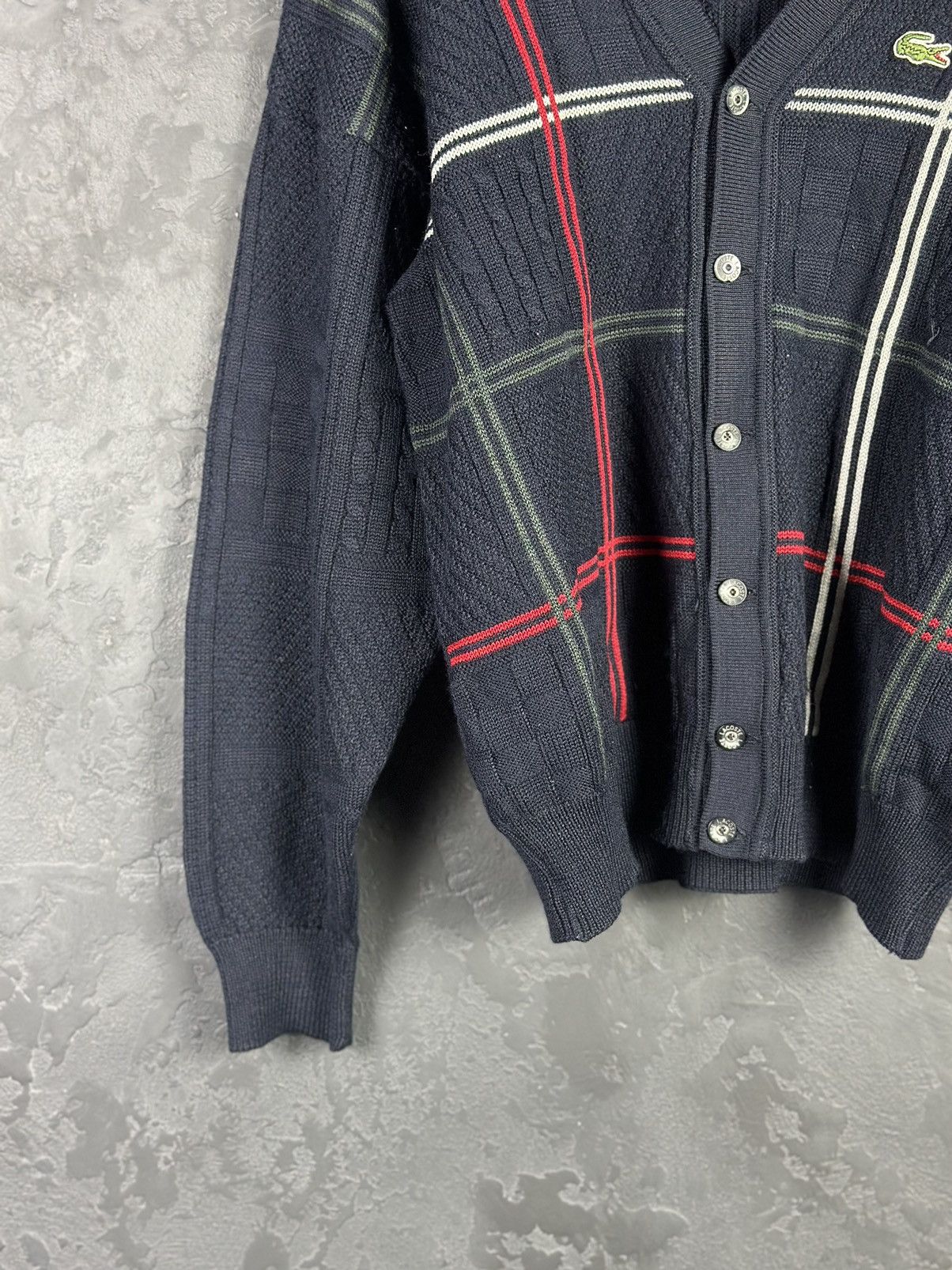 Lacoste × Vintage Vintage 90s Lacoste Knit Cardigan Sweater Size US M / EU 48-50 / 2 - 4 Thumbnail