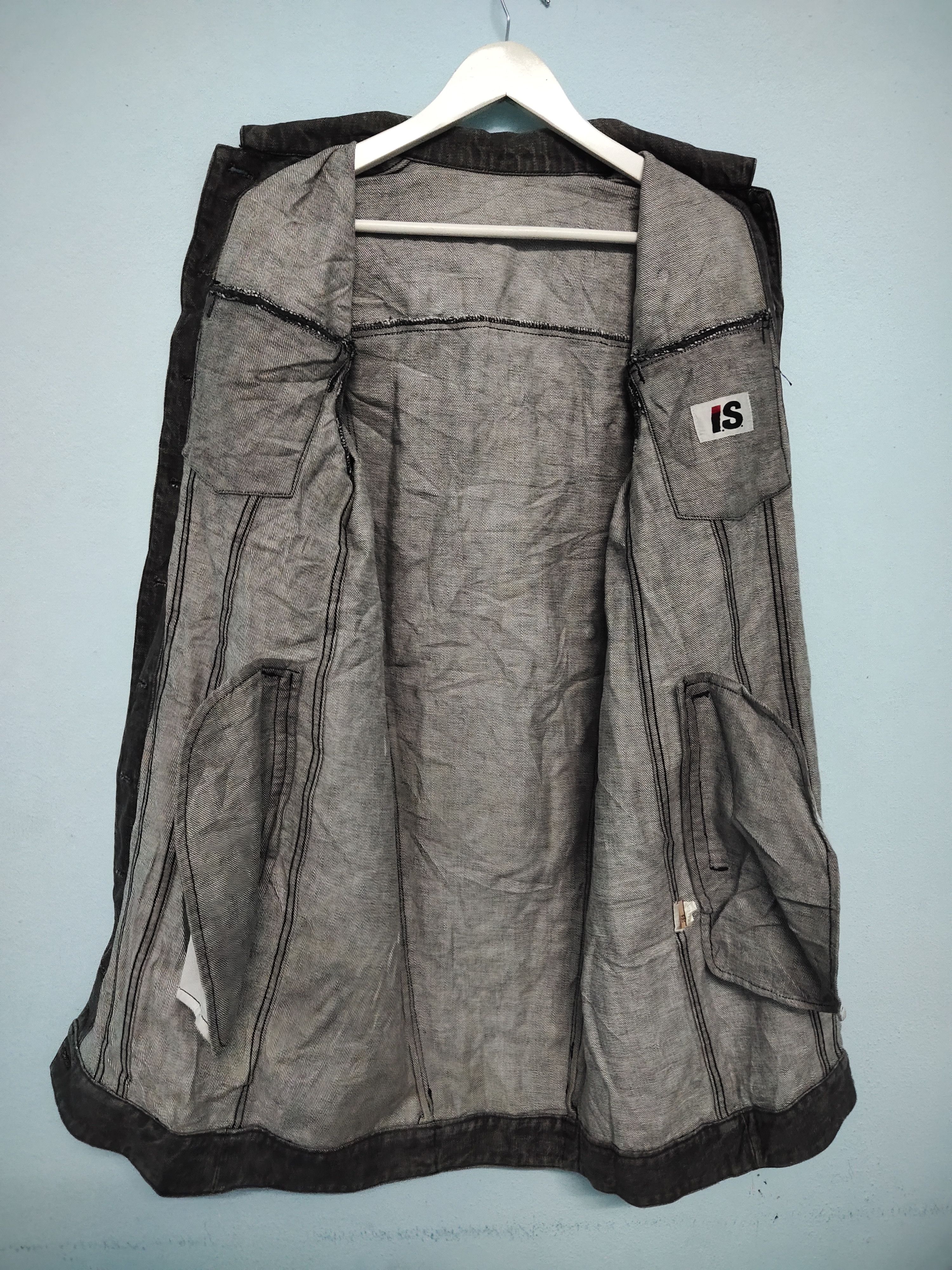 Issey Miyake 80’s Issey Miyake I.S Issey Sport Denim Long Jacket Size M / US 6-8 / IT 42-44 - 3 Thumbnail