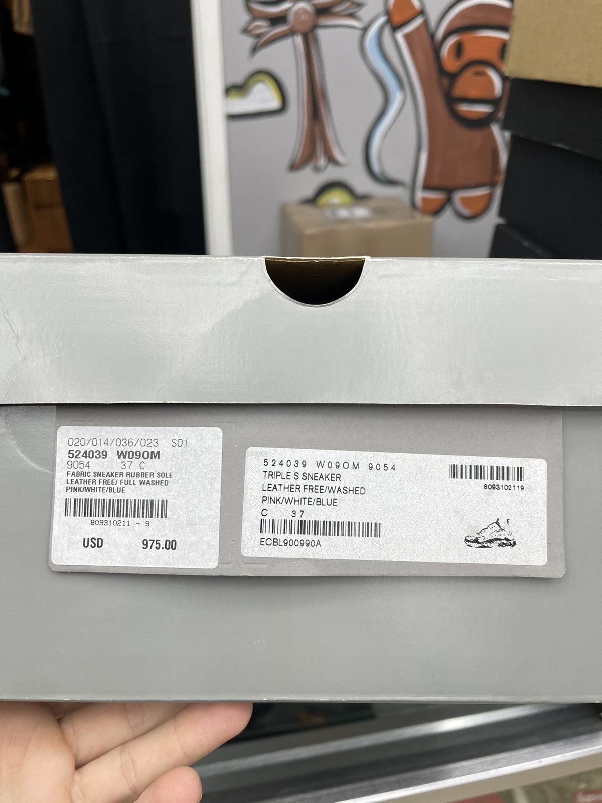 Balenciaga Size 7US/37EU - Balenciaga Triple S White Blue (Women's) Size US 7 / IT 37 - 11 Thumbnail