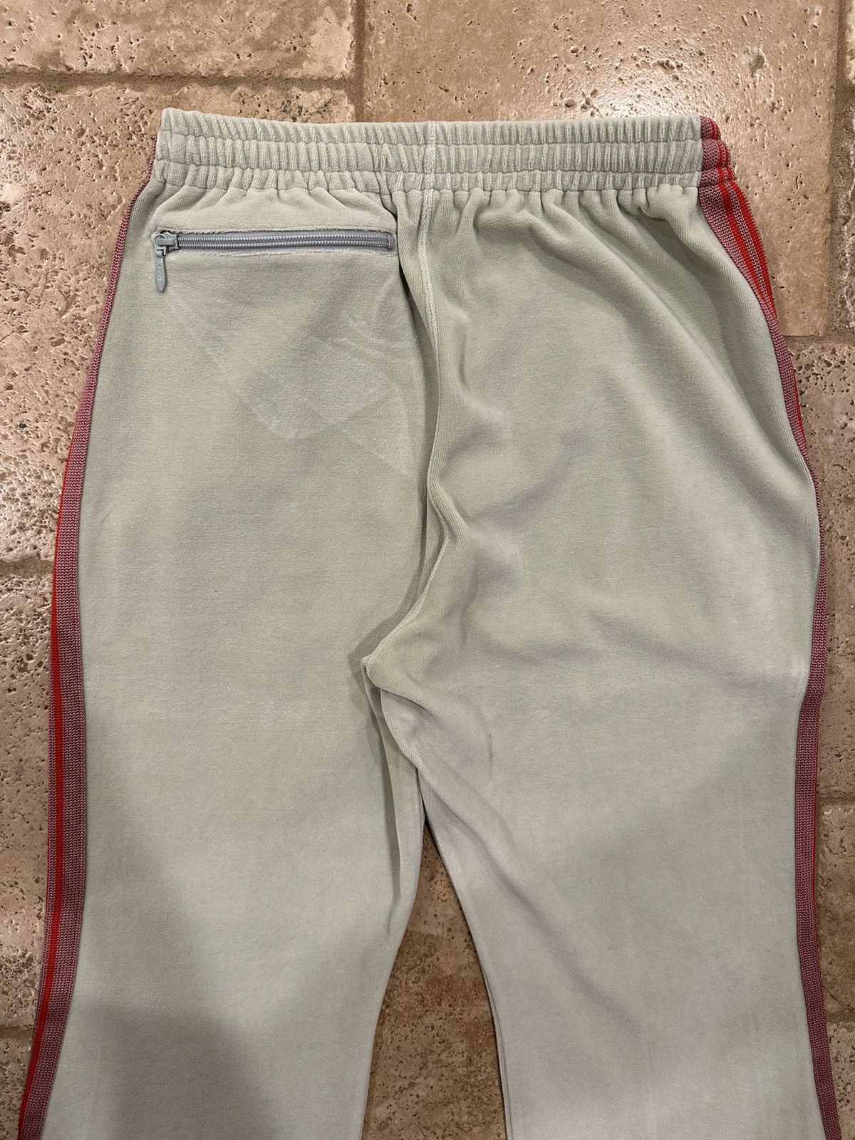 Maxfield Los Angeles × Needles Needles x Maxfield Mint Green / Red Velour Track Pants Size US 30 / EU 46 - 11 Thumbnail